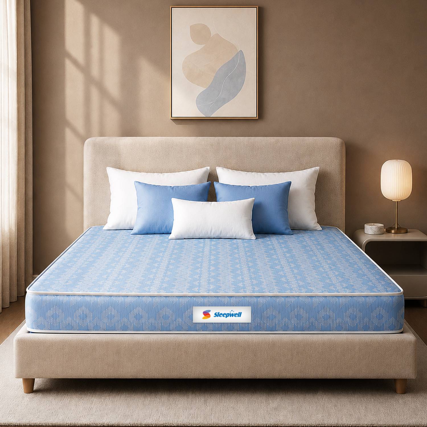 Sleepwell Dual, Reversible, Medium Soft & Firm Resitec Foam, Anti-Microbial Technology 5 inch Single High Density (HD) Foam Mattress