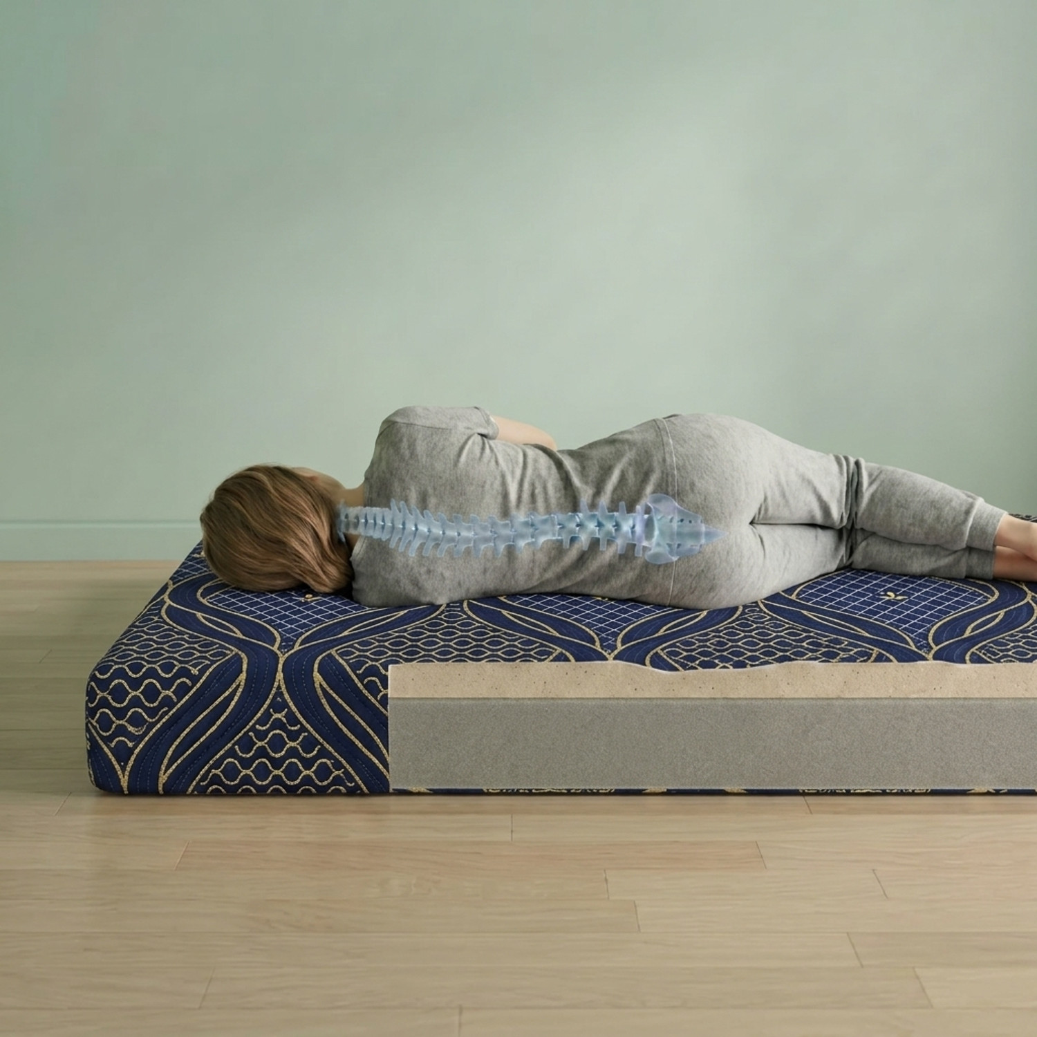 Image of COLOFLY Ortho HR Dual Comfort Reversible Mattress 3 inch Double High Resilience (HR) Foam Mattress