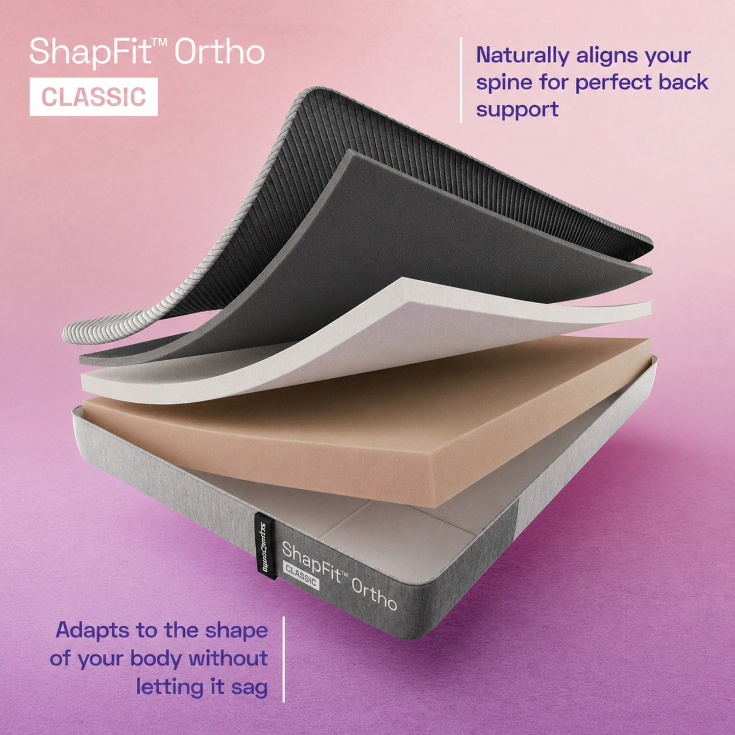Image of NapComforts ShapFit Orthopedic Classic Memory Foam 8 inch Queen Memory Foam Mattress