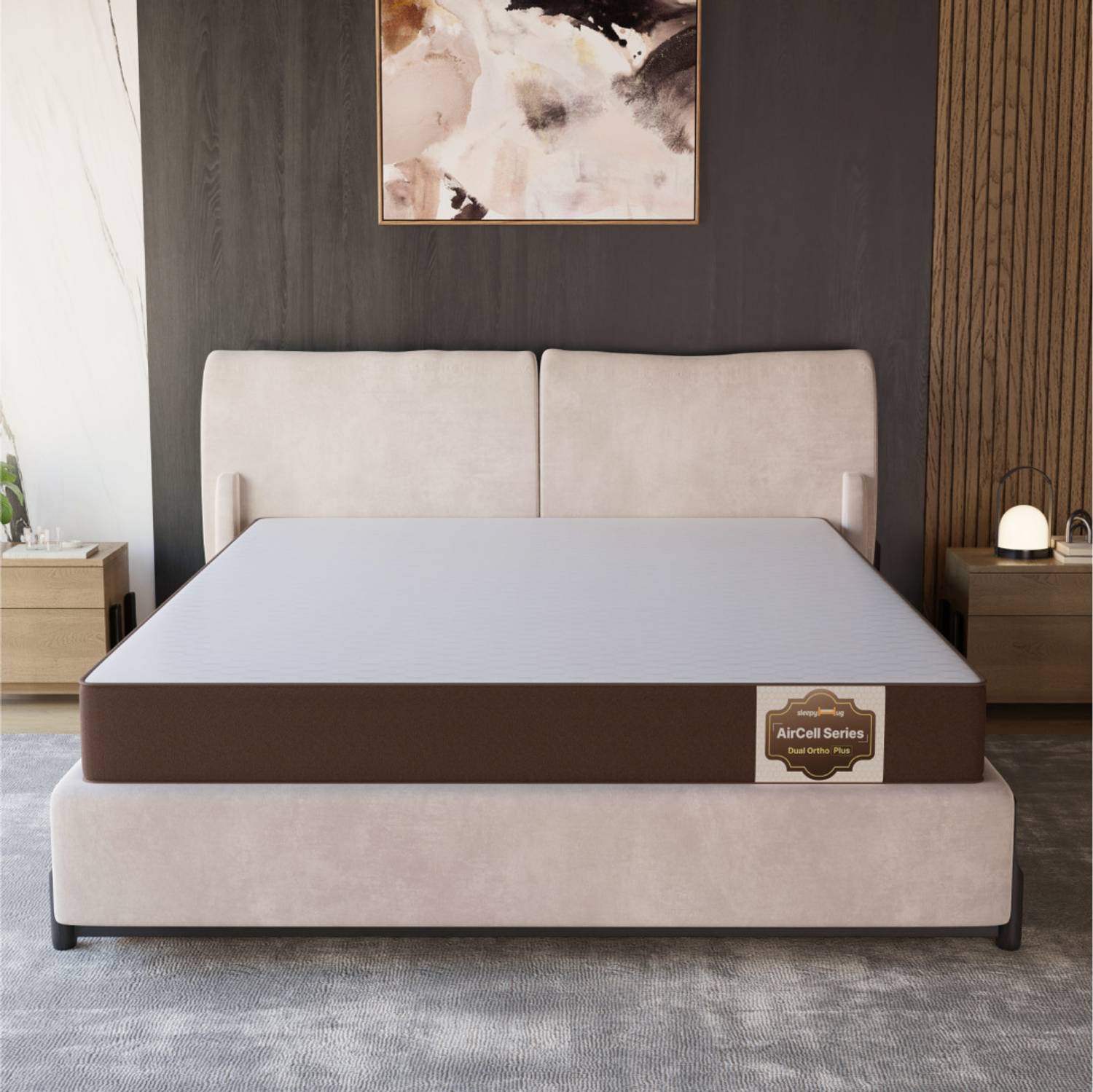 SleepyHug AirCell Series Dual Ortho Reversible Orthopedic 2-layer OrthoMatrix Soft Foam 5 inch Double High Resilience (HR) Foam Mattress
