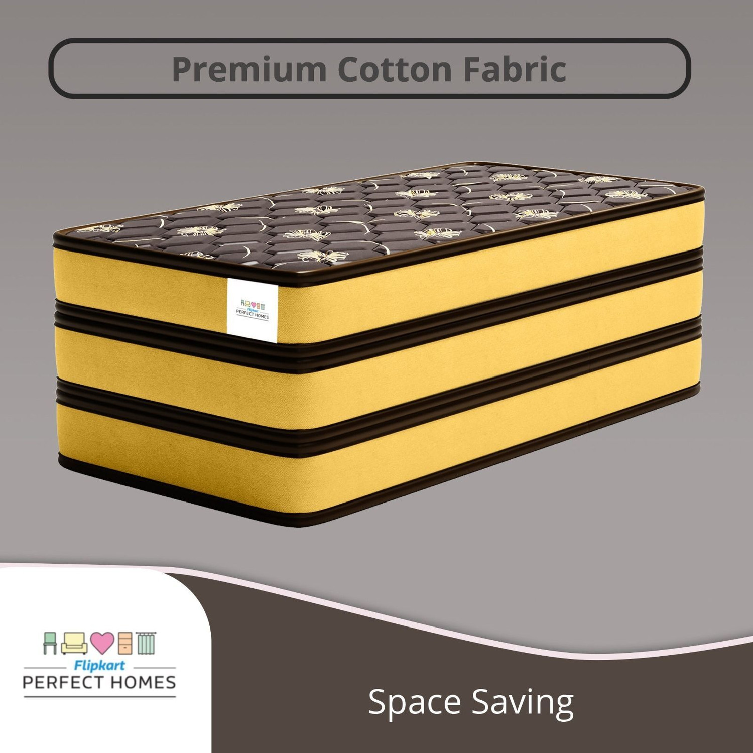 Image of Flipkart Perfect Homes Omaxx - Three Folding /Travel Mattress 4 inch Double PU Foam Mattress