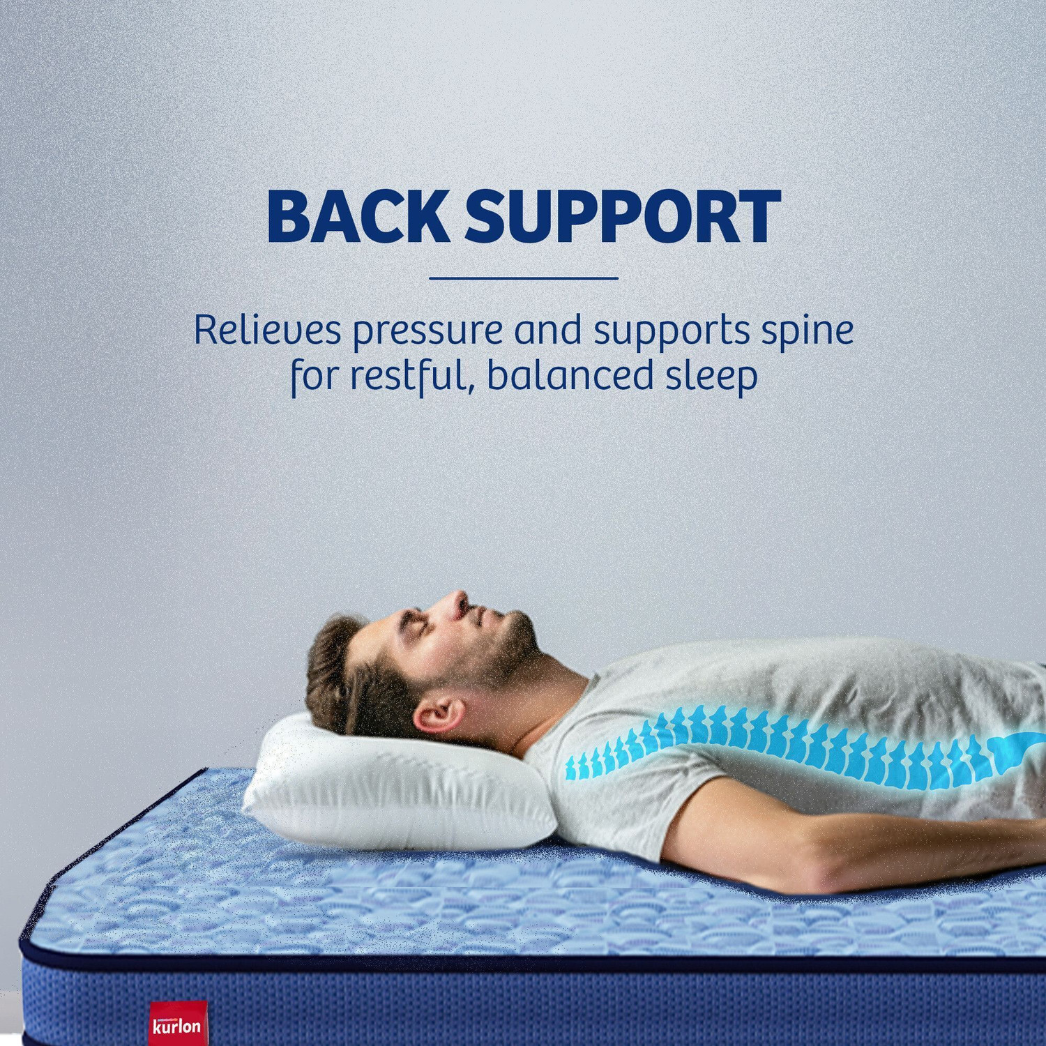 Image of KURLON DuoRest Essential, Reversible, Firm & Gentle Side, Reinforced Fiber Bonded Foam 6 inch King Bonded Foam Mattress