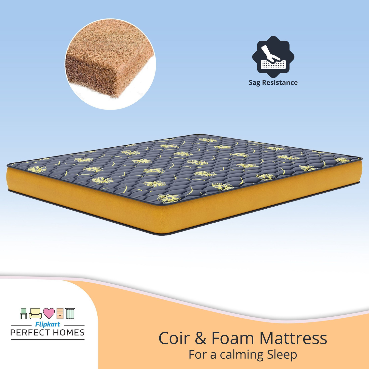 Image of Flipkart Perfect Homes Tysche Orthopedic 5 inch King Coir Mattress