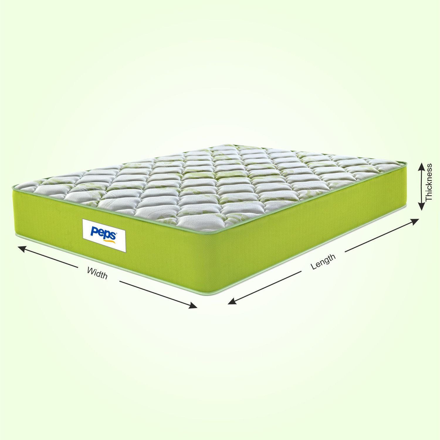 Image of PEPS Springkoil Ortho Luxe Anti-Microbial Multi-Layered Comfort 8 inch King Hybrid Latex Foam and Pocket Spring Mattress