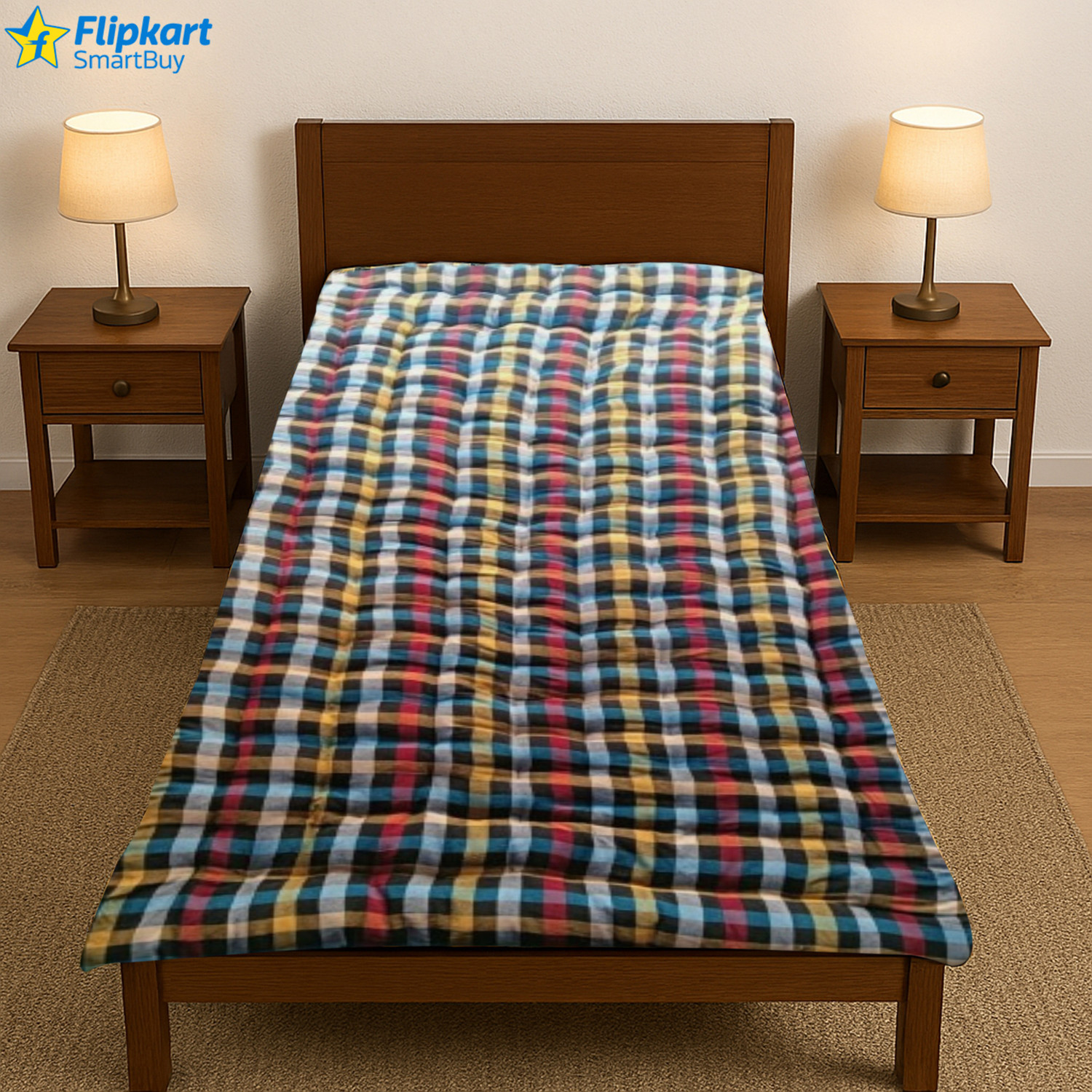 Image of Flipkart SmartBuy 3x6flat talai dibba 3 inch Single Cotton Mattress