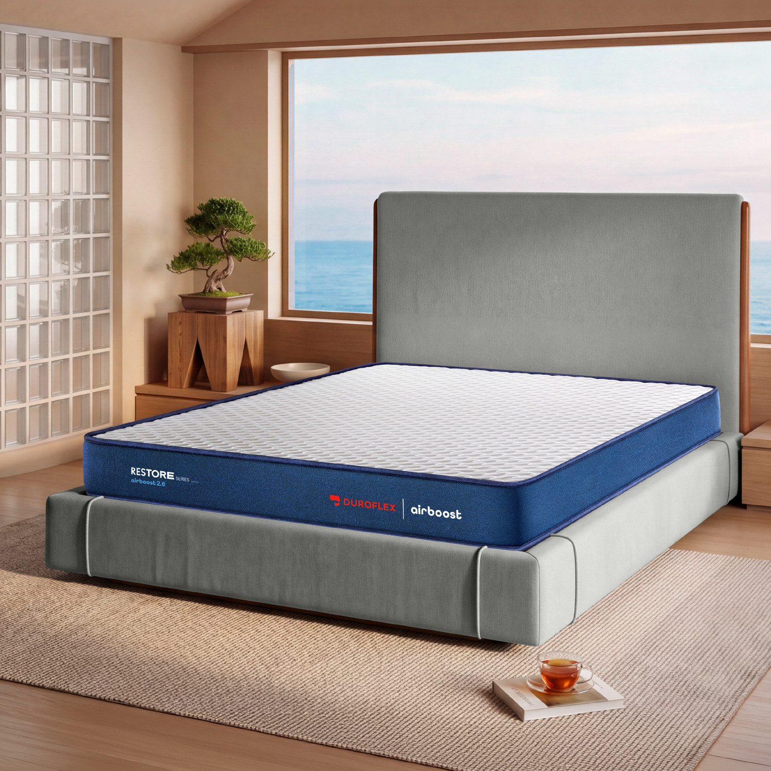 Image of Duroflex Duropedic Livein Airboost 2.6, Medium Firm Orthopedic 6 inch Single High Density (HD) Foam Mattress
