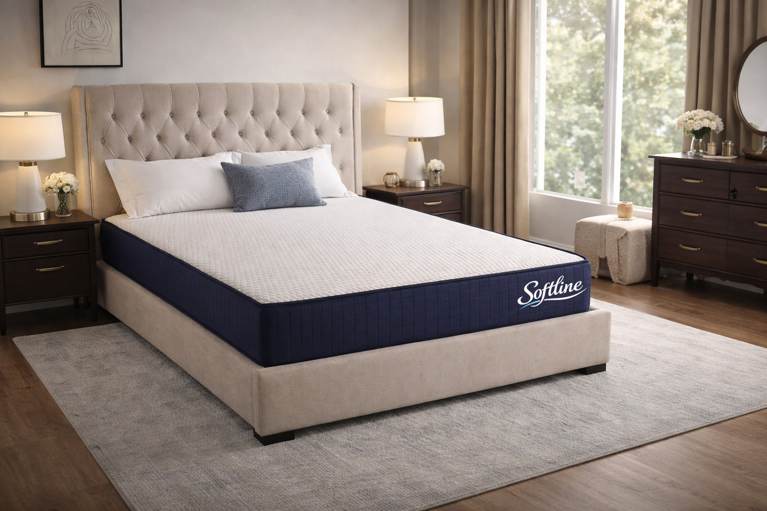 Image of SOFTLINE Hybrid Latex Orthopedic Mattress | Latex Foam Comfort | Spine & Back Support 6 inch Single High Density (HD) Foam Mattress
