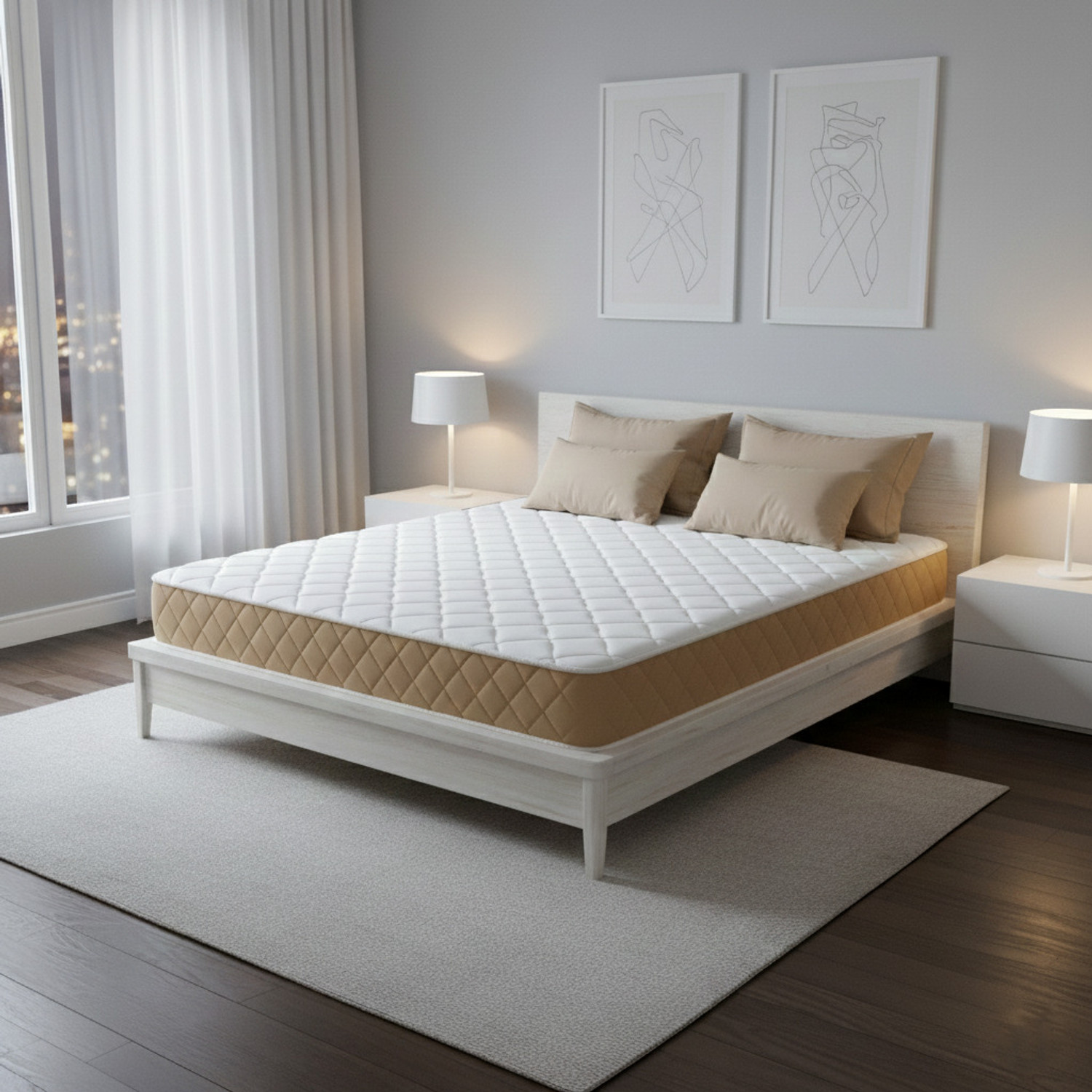 Image of SLEEP SPA PREMIUM ORTHOPEDIC Memory Foam with HerbFRESH TECHNOLOGY 6 inch Queen Memory Foam Mattress