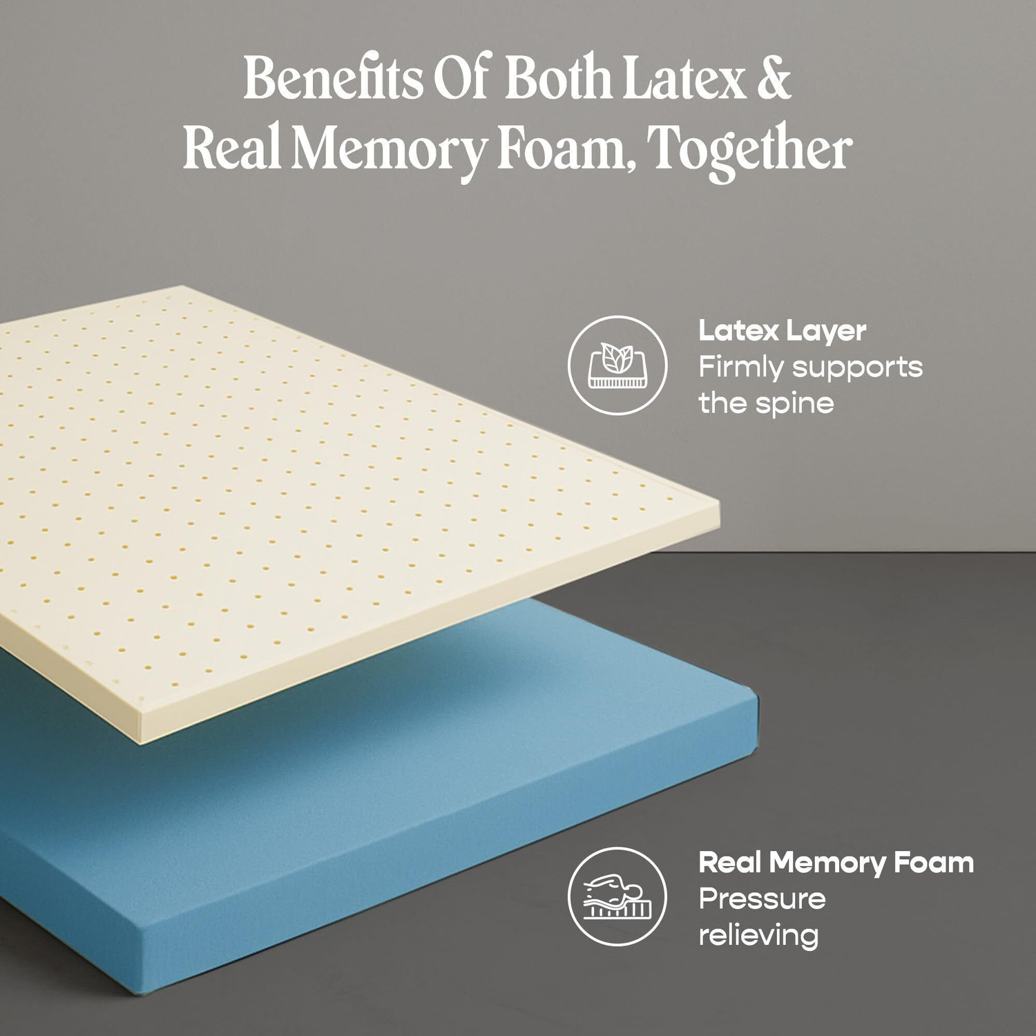 Image of SleepyCat Hybrid Latex Mattress for Back Pain Relief & Comfort 6 inch Queen Latex Foam Mattress