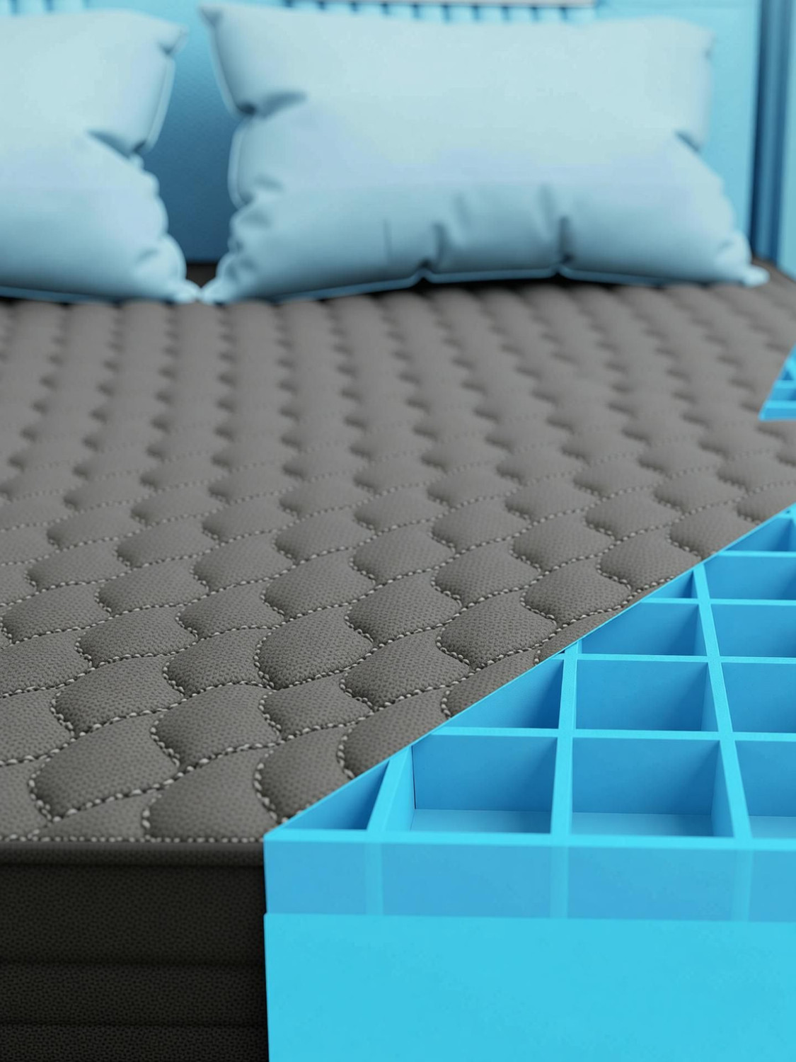 Image of The Sleep Company SmartGRID Ortho Pro - Doctor Recommended 5 Zone Firm Feel for Pressure Relief| 6 inch Single High Density (HD) Foam Mattress