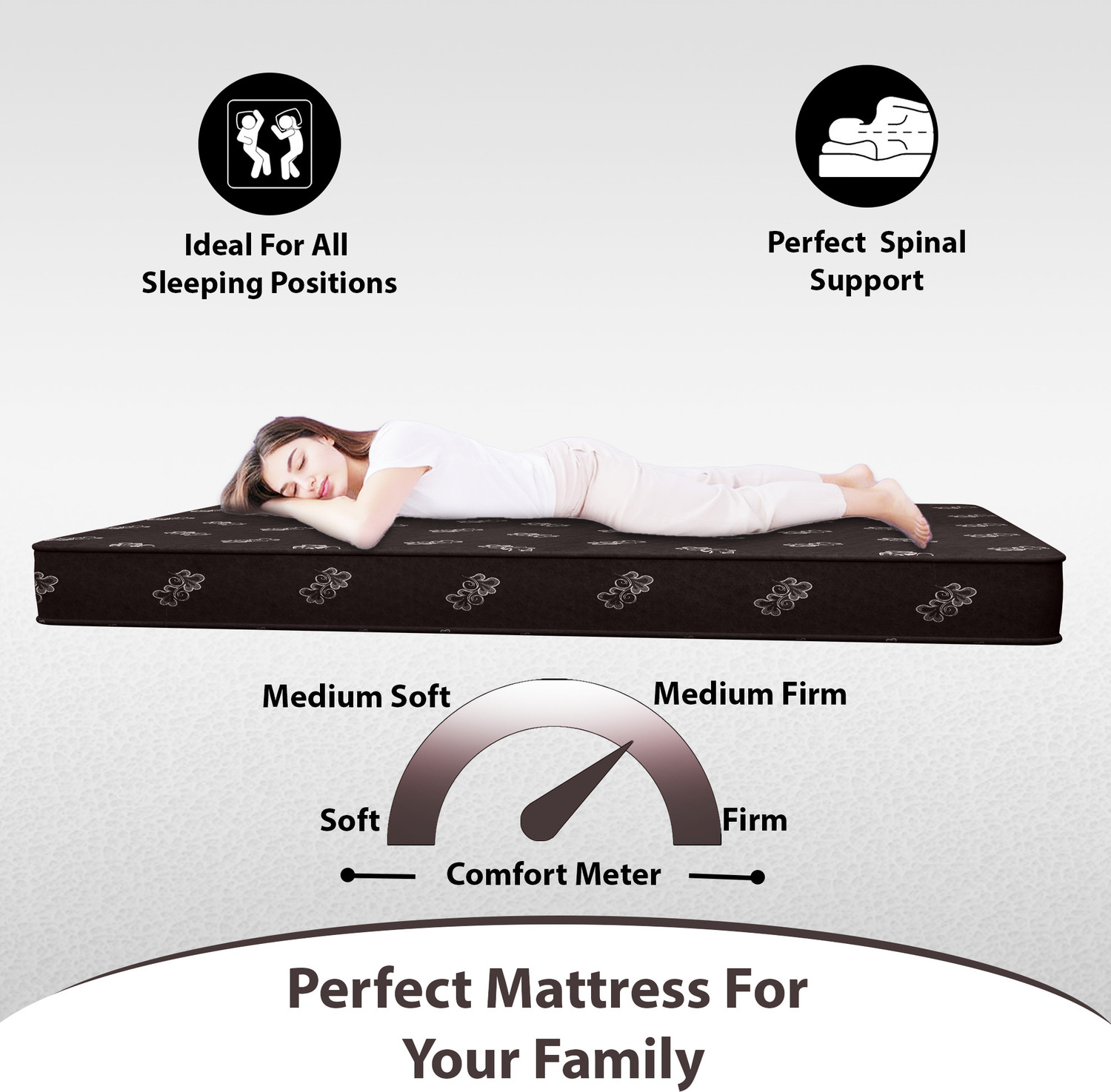 Image of Flipkart Perfect Homes Spine Orthopedic 6 inch King Coir Mattress