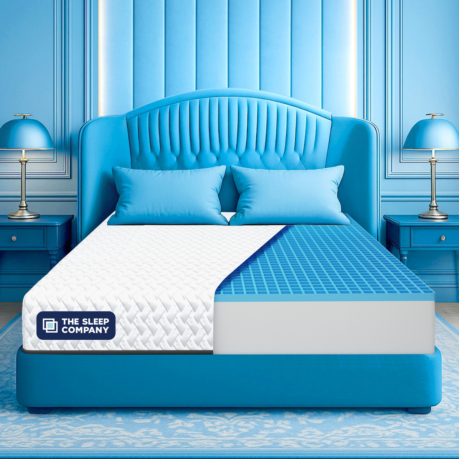 Image of The Sleep Company Orthopedic Grid Mattress | SmartGRID Technology | Medium Firm 5 inch King High Density (HD) Foam Mattress