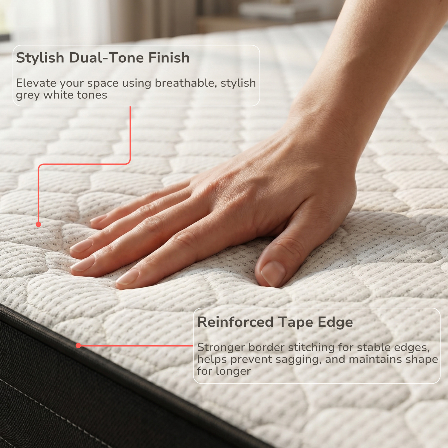 Image of Interio by Godrej Restomagic Dual Comfort 6 inch Queen PU Foam Mattress