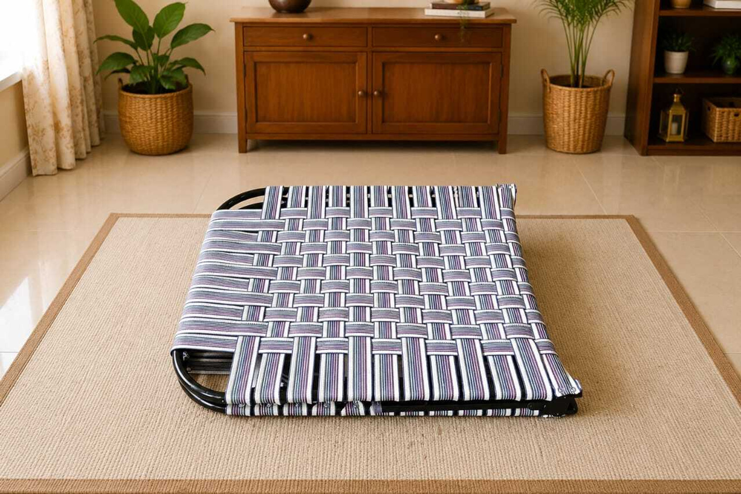 Image of KRIDAY ENTERPRISES Metal Single Bed, 55 cm x 80 cm (1.8 ft x 2.62 ft)
