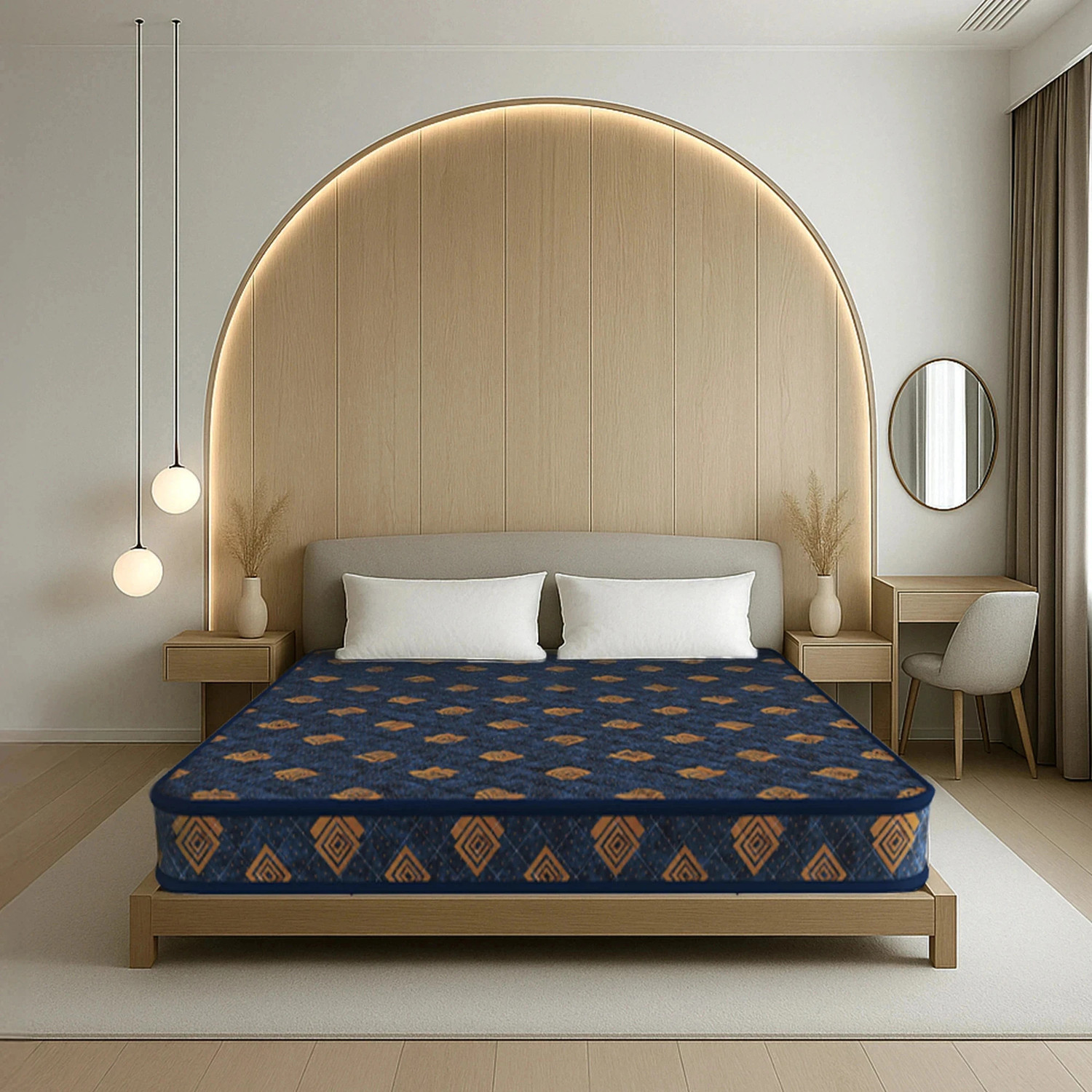 Image of KURLON Easy Star, Medium Firm, Reversible Quilted Sides, Lightweight, Breathable Cover 4 inch Double PU Foam Mattress (L x W: 75 inch x 48 inch)