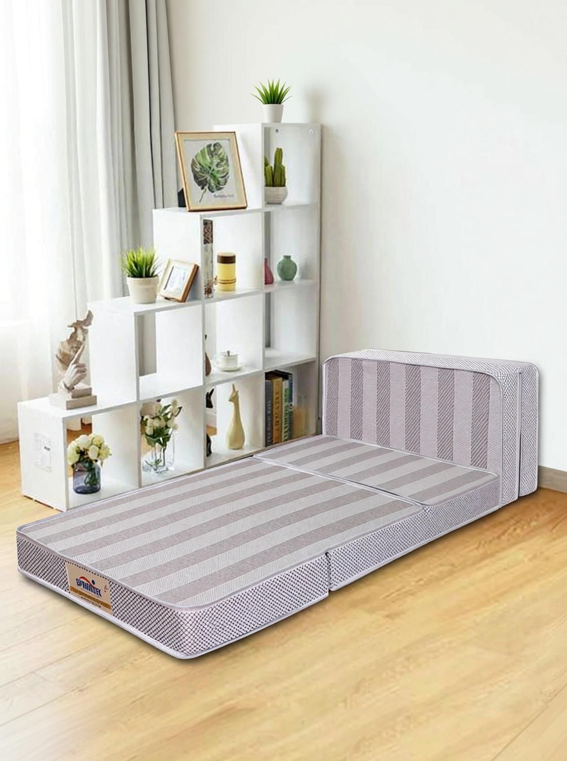 Image of SPRINGTEK 3 Folding /Travel 4 inch Queen PU Foam Mattress