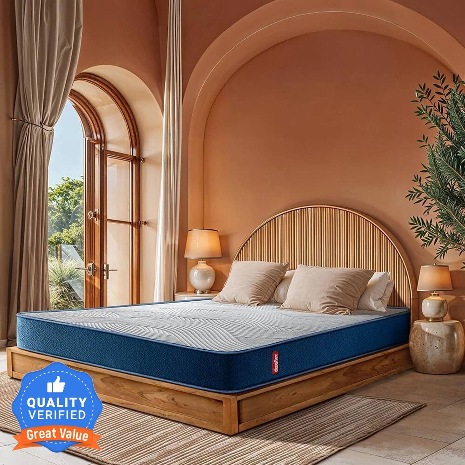 Duroflex Livein Duropedic with Doctor Recommended 5 Zone Orthopedic Support Layer 8 inch Single High Resilience (HR) Foam Mattress