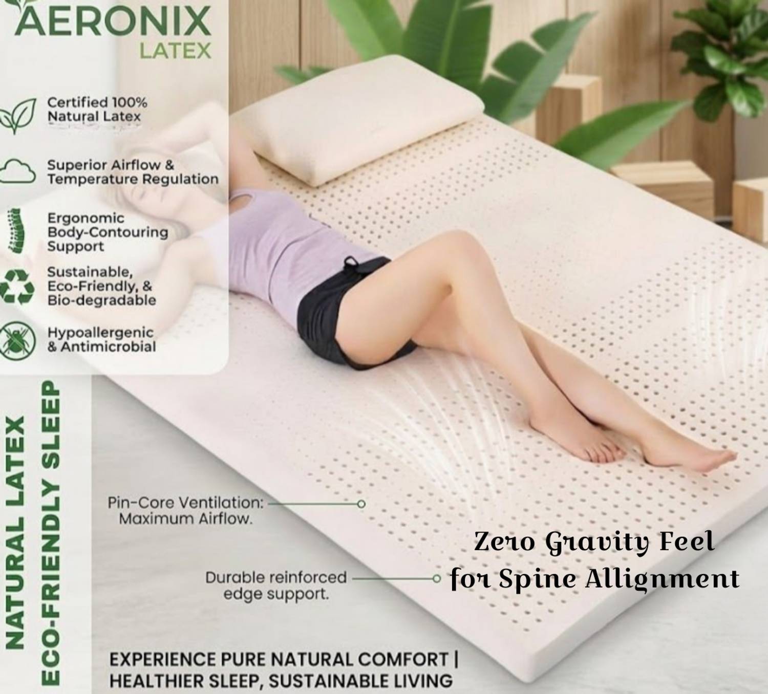 Aeronix Latex-Ortho Foam Comfort &amp; Orthopedic Support Reversible Soft &amp; Firm Mattress 6 inch Queen High Resilience (HR) Foam Mattress Price in India - Buy Aeronix Latex-Ortho Foam Comfort &amp; Orthopedic Support Reversible Soft &amp; Firm Mattress 6 inch Queen High Resilience (HR) Foam Mattress online at Flipkart.com