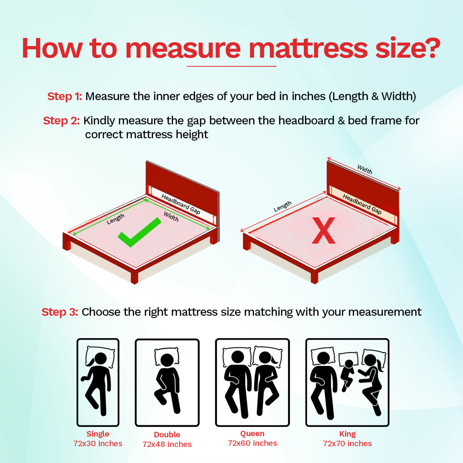 Image of KURLON Orthopedic, Memory Foam, Medium Firm, Back & Spine Support, High Resilence Foam 8 inch Single Memory Foam Mattress