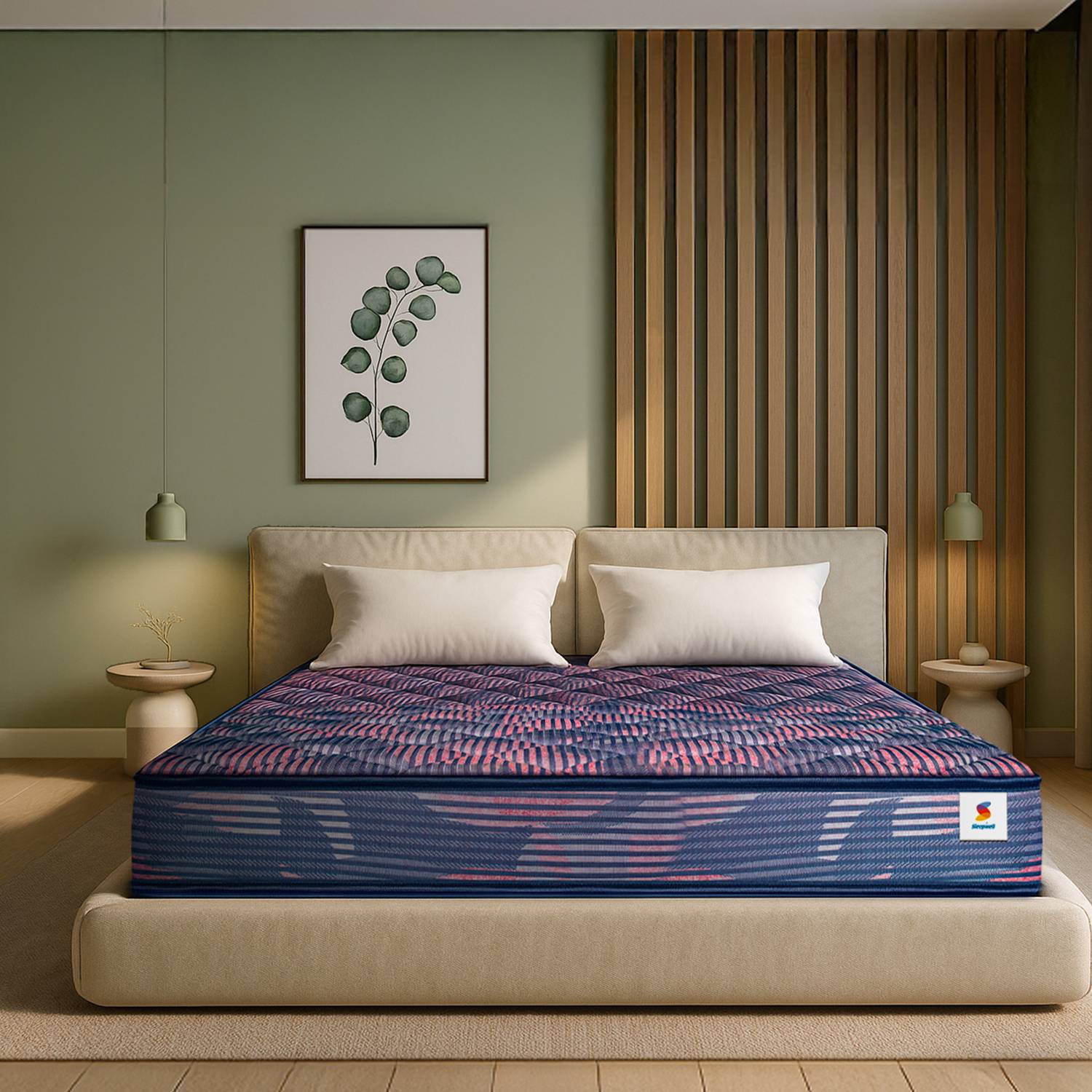 Sleepwell Champ Classic Ortho, Back Support, Triple Quilted Plush Top, Anti-Microbial, 4 inch Double Bonded Foam Mattress