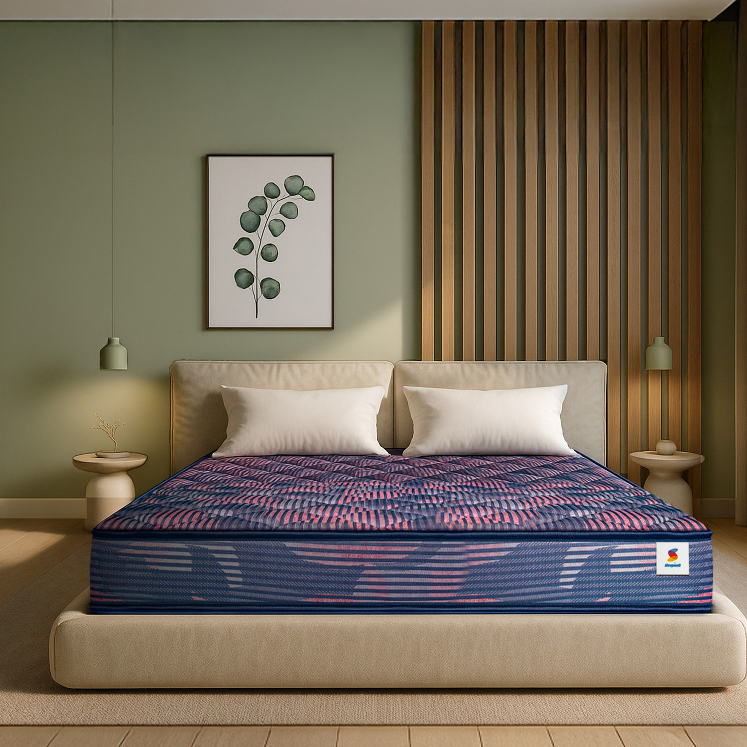 Image of Sleepwell Champ Classic Ortho, Back Support, Triple Quilted Plush Top, Anti-Microbial, 4 inch Double Bonded Foam Mattress