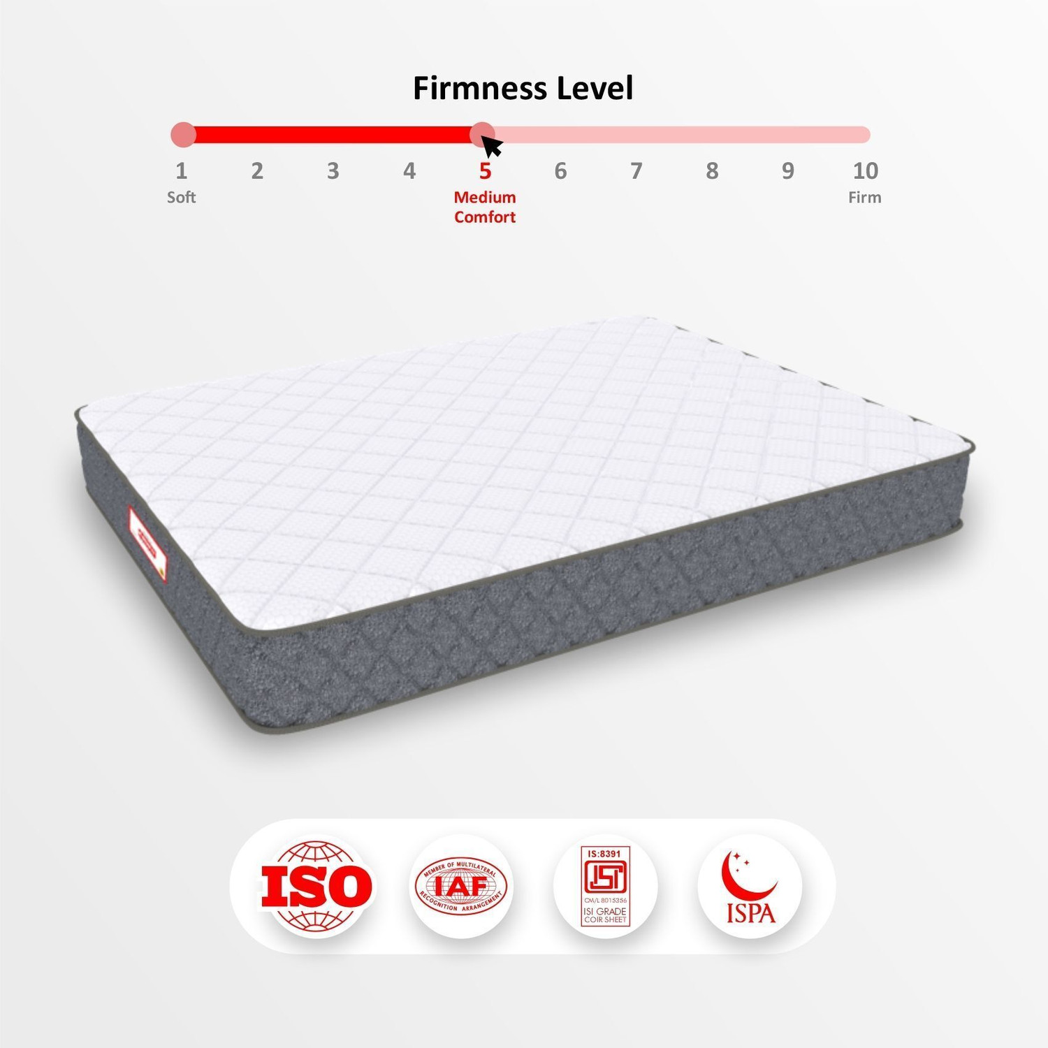 Image of SLEEP SPA Twin Plus 5-Zone I-shape Tech. 4 inch Single Memory Foam Mattress
