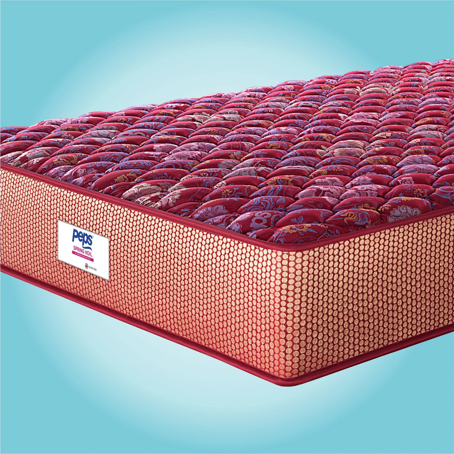 Image of PEPS Springkoil Durable PU Foam Quilt, Medium Firm Back Support, Dark Blue 10 inch Queen Bonnell Spring Mattress (L x W: 84 inch x 60 inch)