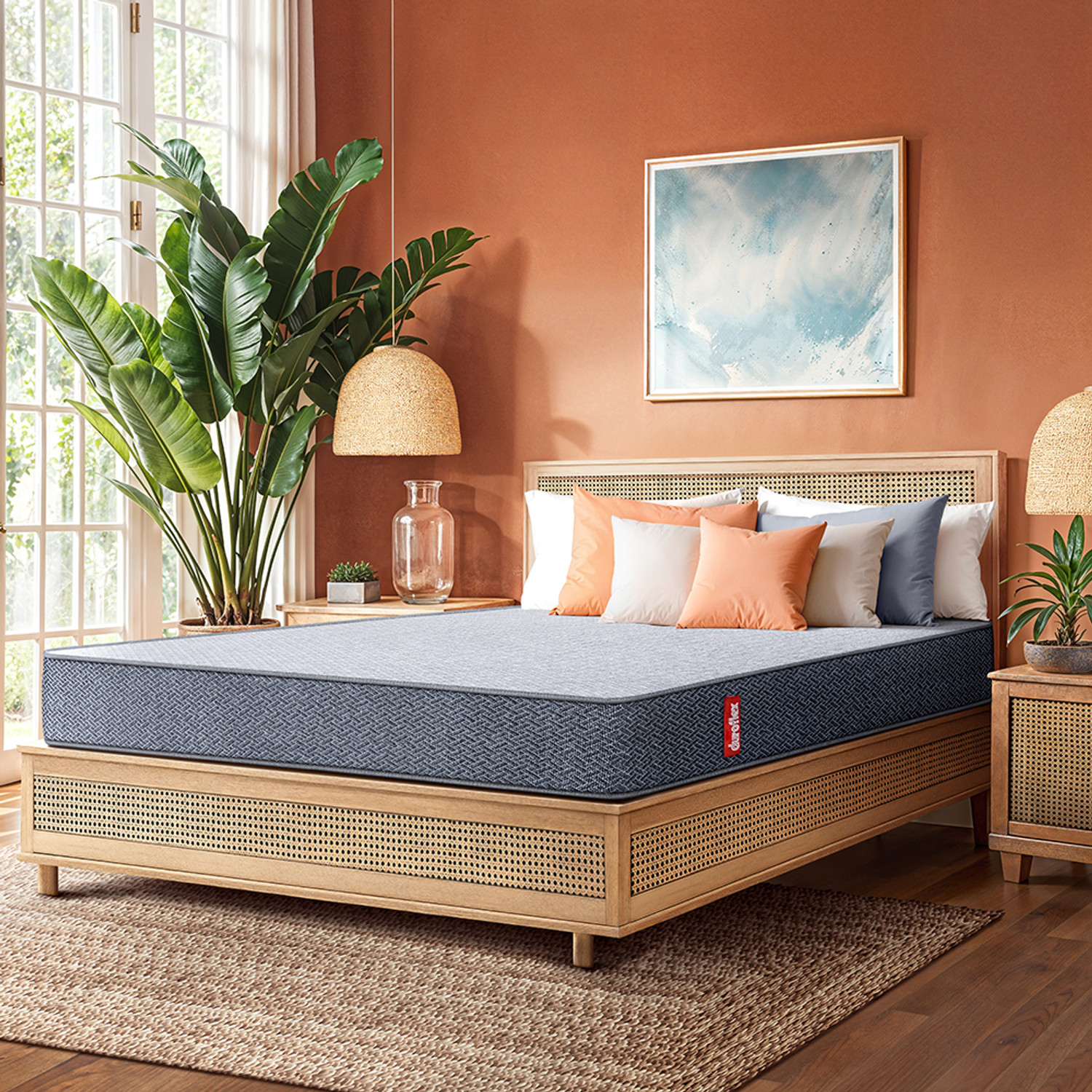 Image of Duroflex Livein Essential Orthopedic, Pressure Relieving Memory Foam, Roll Pack, 6 inch Single High Resilience (HR) Foam Mattress