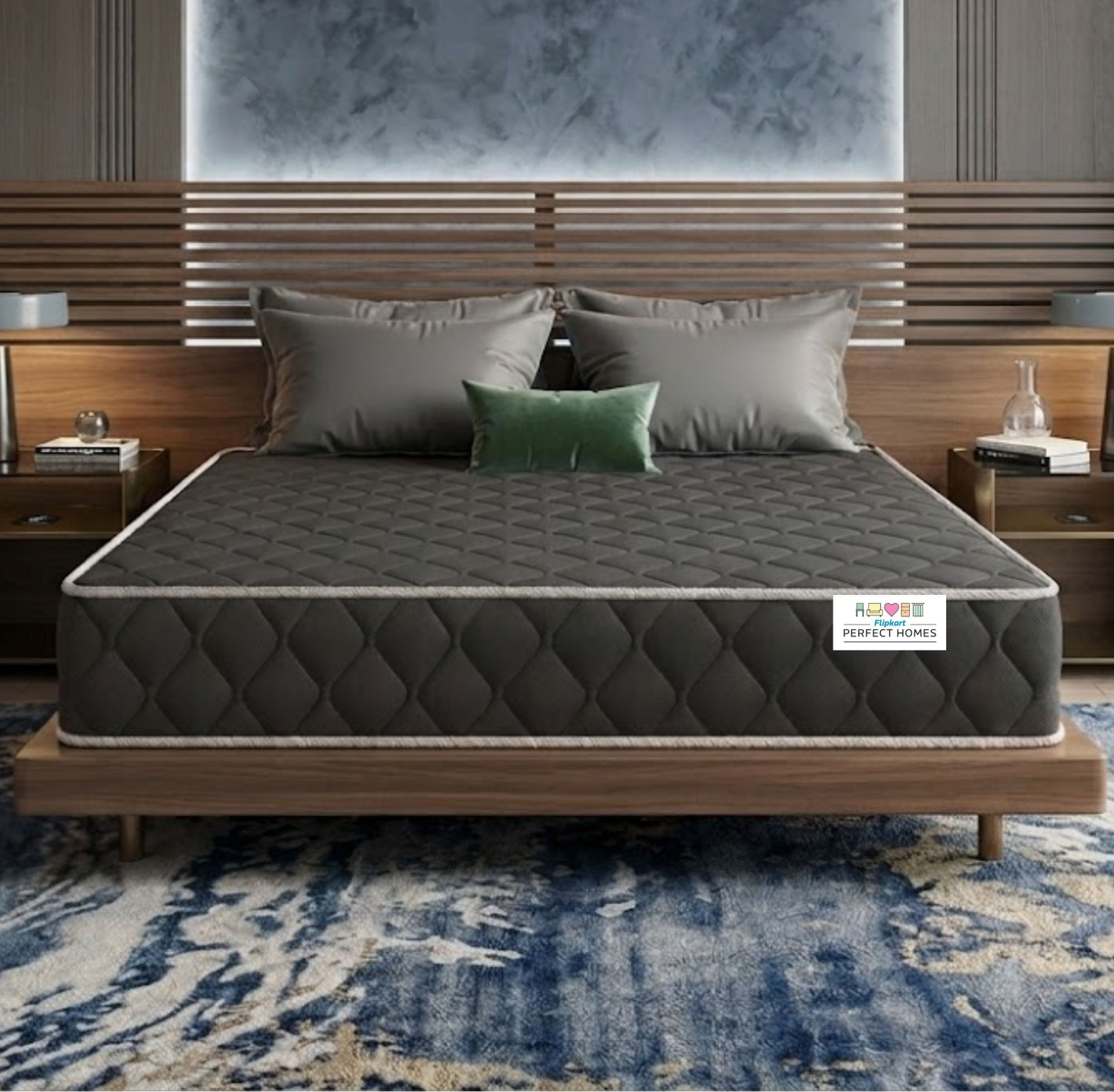 Image of Flipkart Perfect Homes Ultra Luxury 5-Zone Pocket Spring Cooling orthopedic Memory Foam Mattress 10 inch King Pocket Spring Mattress