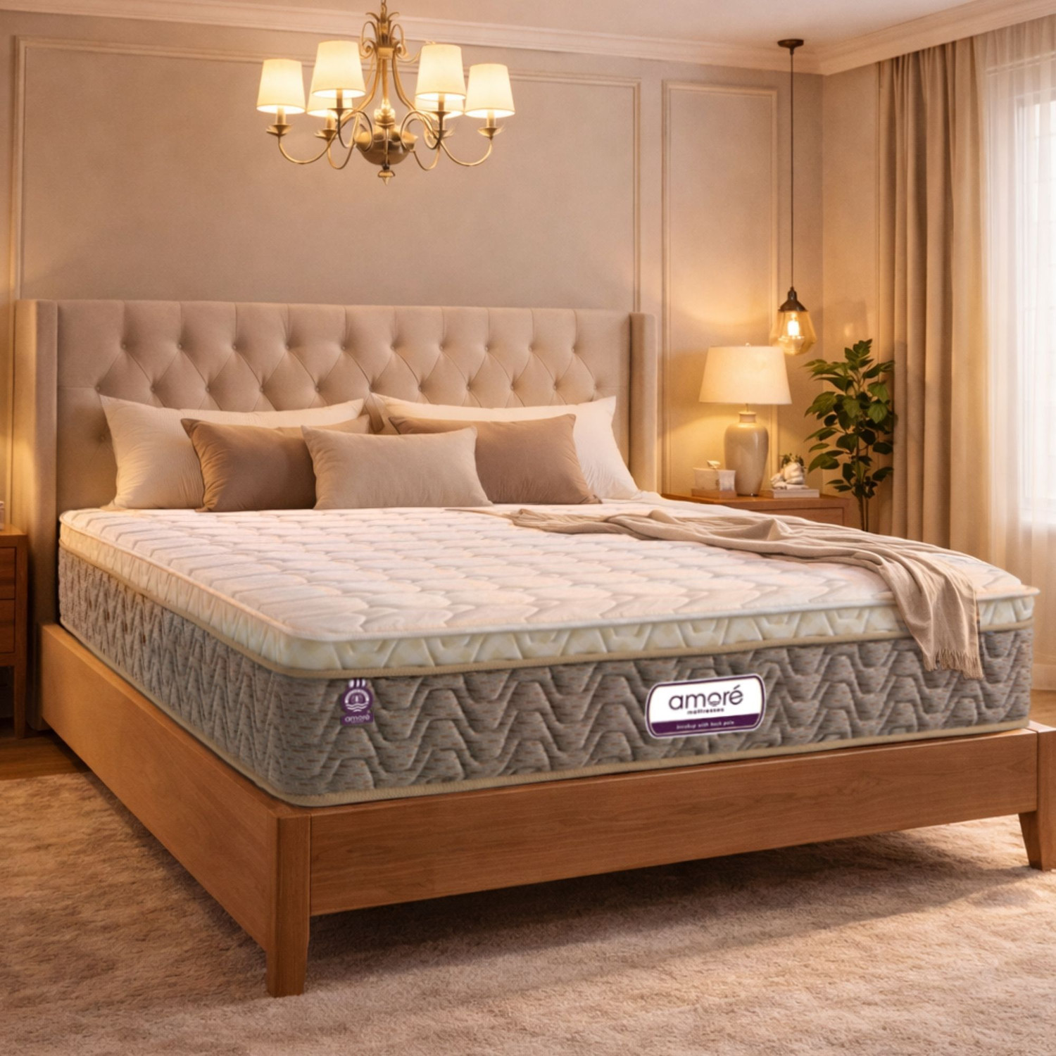 Image of Amore International Medico Eurotop 6 inch Double Pocket Spring Mattress