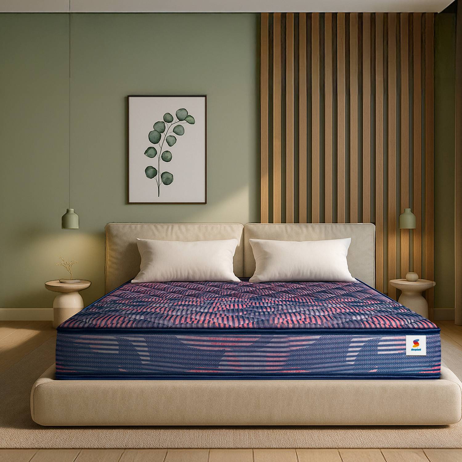 Sleepwell Champ Classic Ortho, Back Support, Triple Quilted Plush Top, Anti-Microbial, 4 inch Queen Bonded Foam Mattress