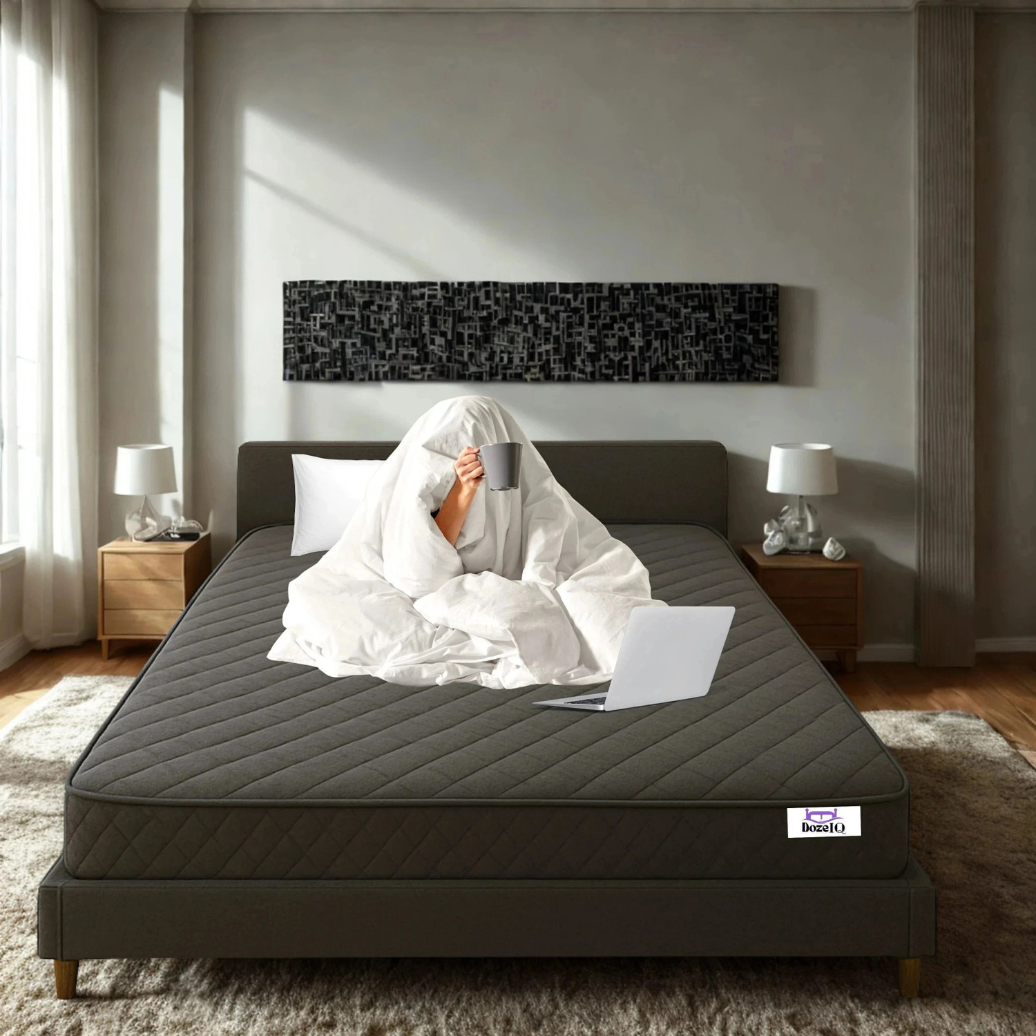 Image of KGF 5 Zoned Pocket Spring hybrid Orthopedic Mattress with Memory Foam 8 inch King Pocket Spring Mattress