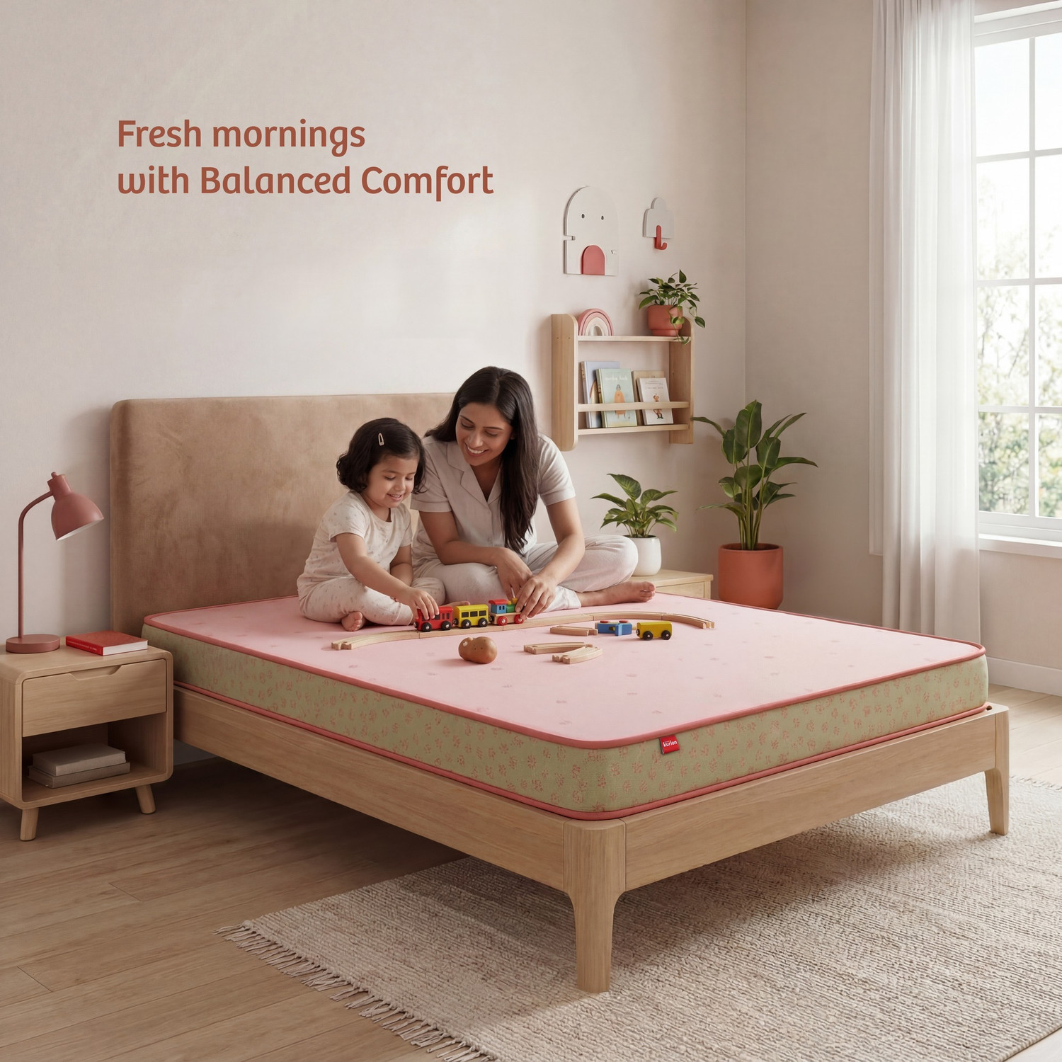 Image of KURLON Ortho Comfort, Medium Firm, Durable, Spine Support, 5 Yr Warranty, 4 inch Single High Resilience (HR) Foam Mattress