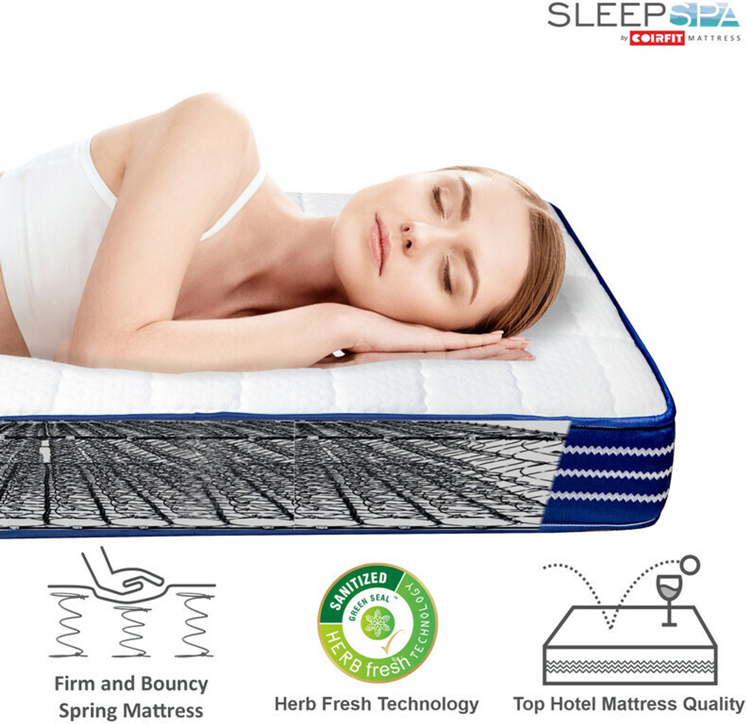 Image of SLEEPSPA Ortho Bonnell with SrtX Technology 8 inch Single Bonnell Spring Mattress