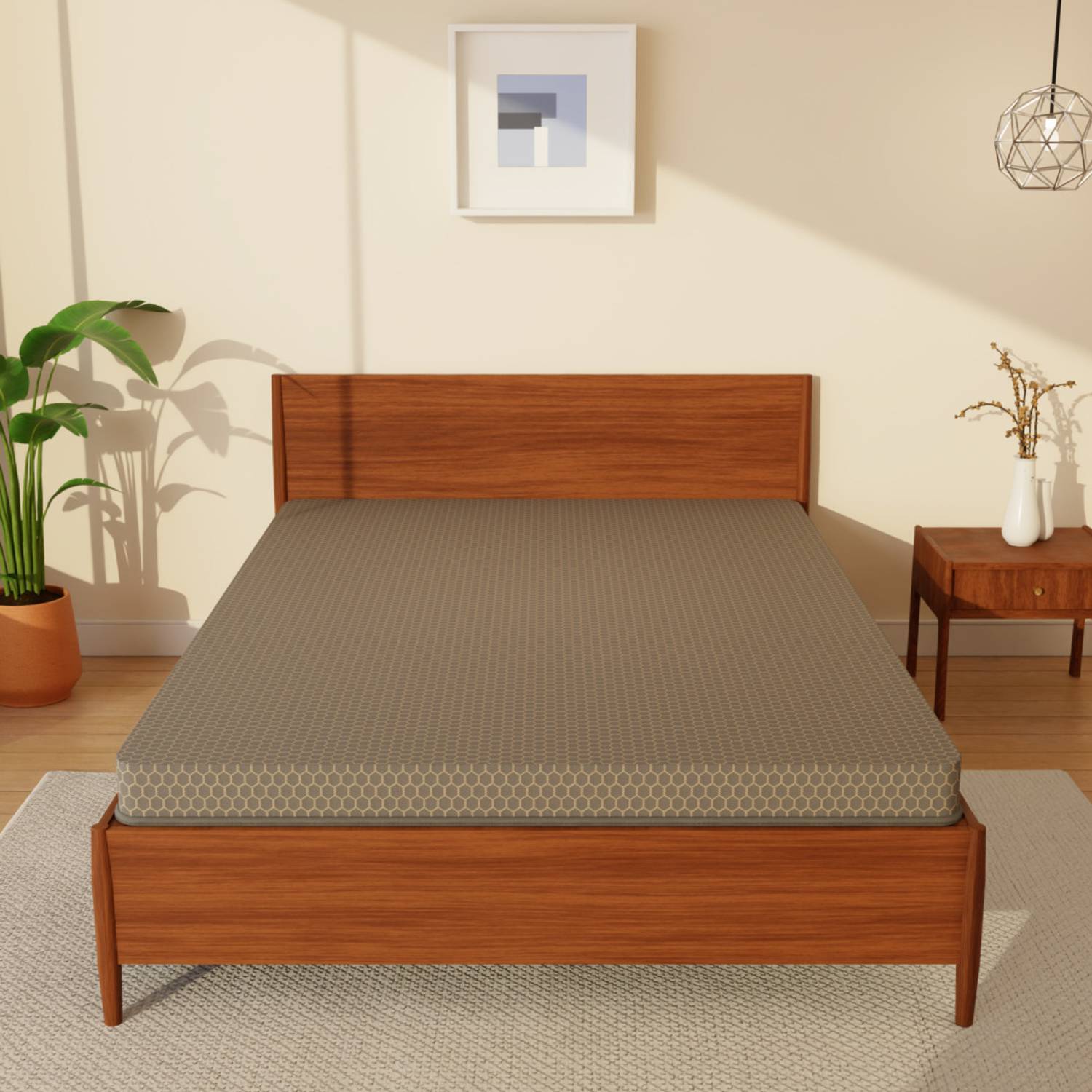 SleepyHug AirCell Ortho SpineX Essential 3 inch Double High Resilience (HR) Foam Mattress
