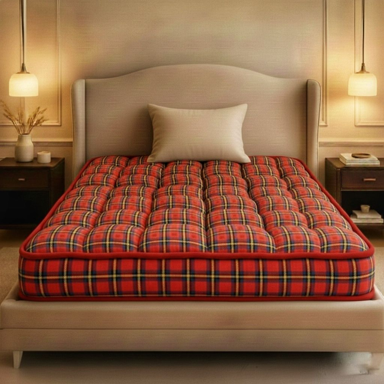 Image of mik LUXURSLEEP Durable Bed Mattress 5 inch Double Cotton Mattress