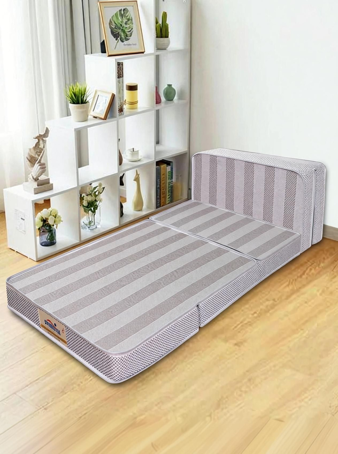 Image of SPRINGTEK 3 Folding /Travel 4 inch Queen PU Foam Mattress