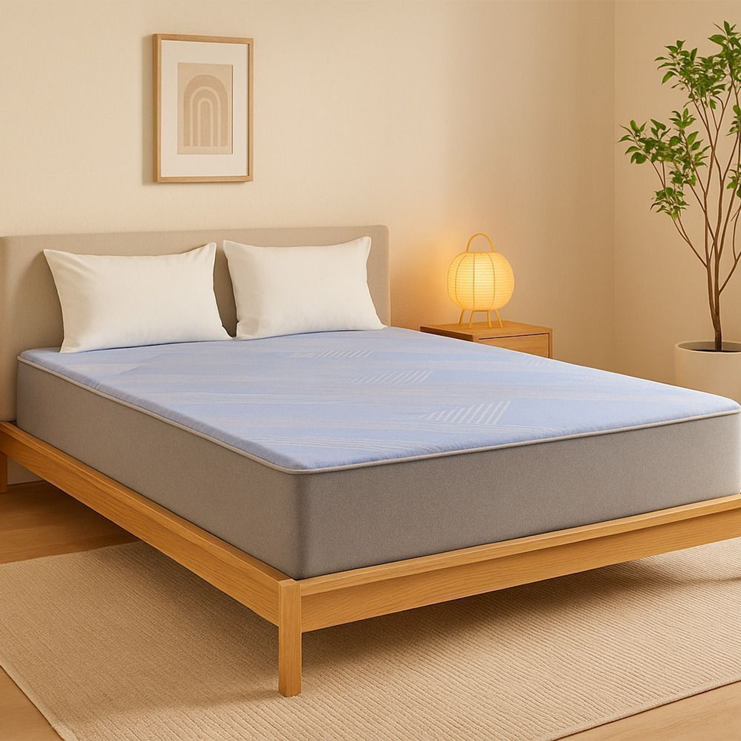 Image of Restolex SilvRest-India's First Silver-Infused with 7-Zone Orthopedic Support Roll-Pack 6 inch Single Natural Latex Mattress