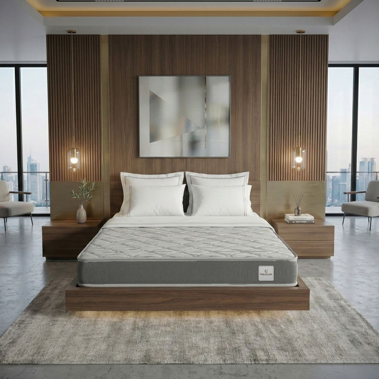 Image of Oak&Loom Medium-Firm HD Foam Core Mattress with PU Comfort Layer 5 inch King High Density (HD) Foam Mattress