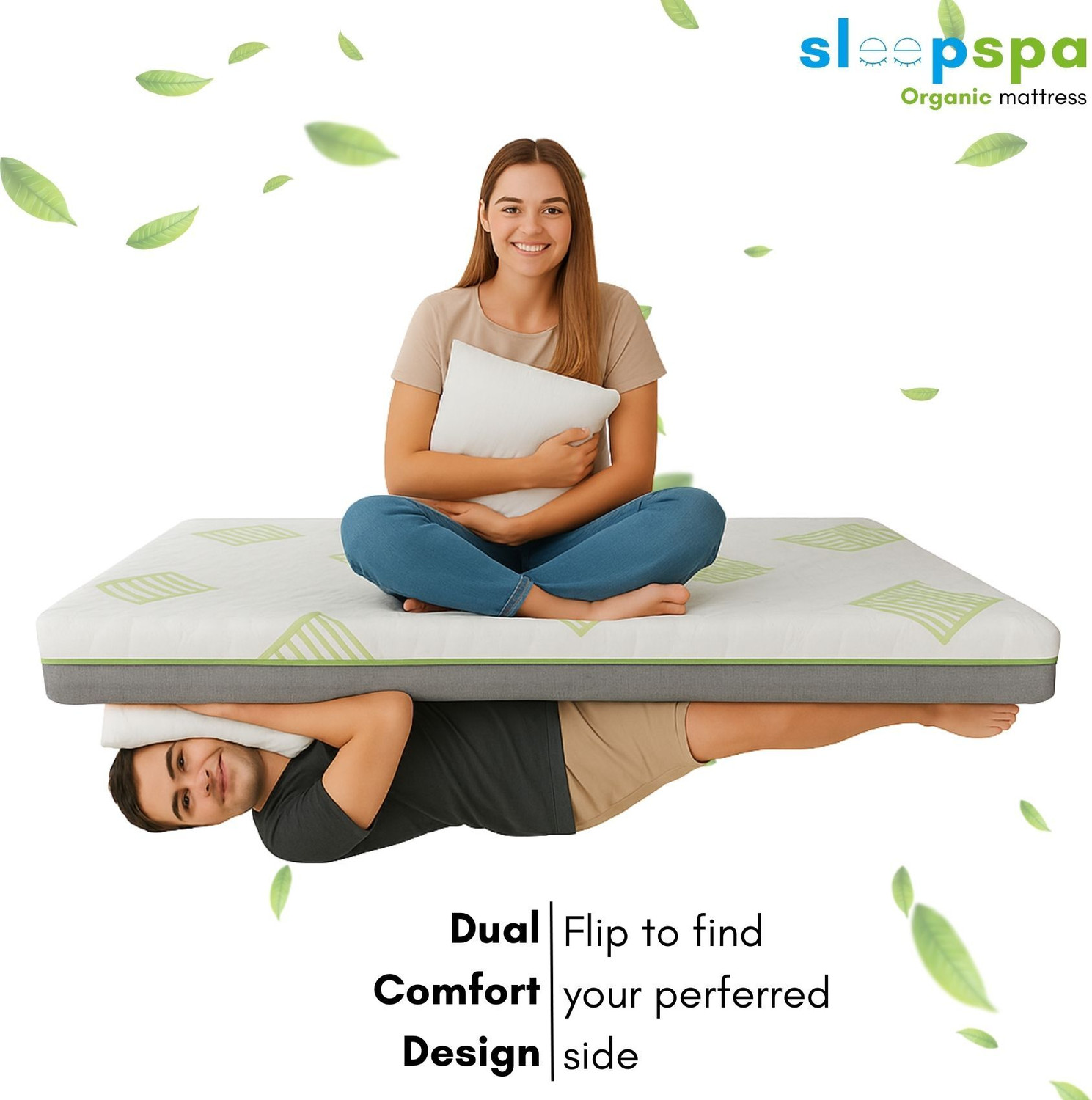 Image of SLEEPSPA Balance - Orthopedic Mattress with Plant-Based Cellulose Foam 8 inch Double Natural Latex Mattress