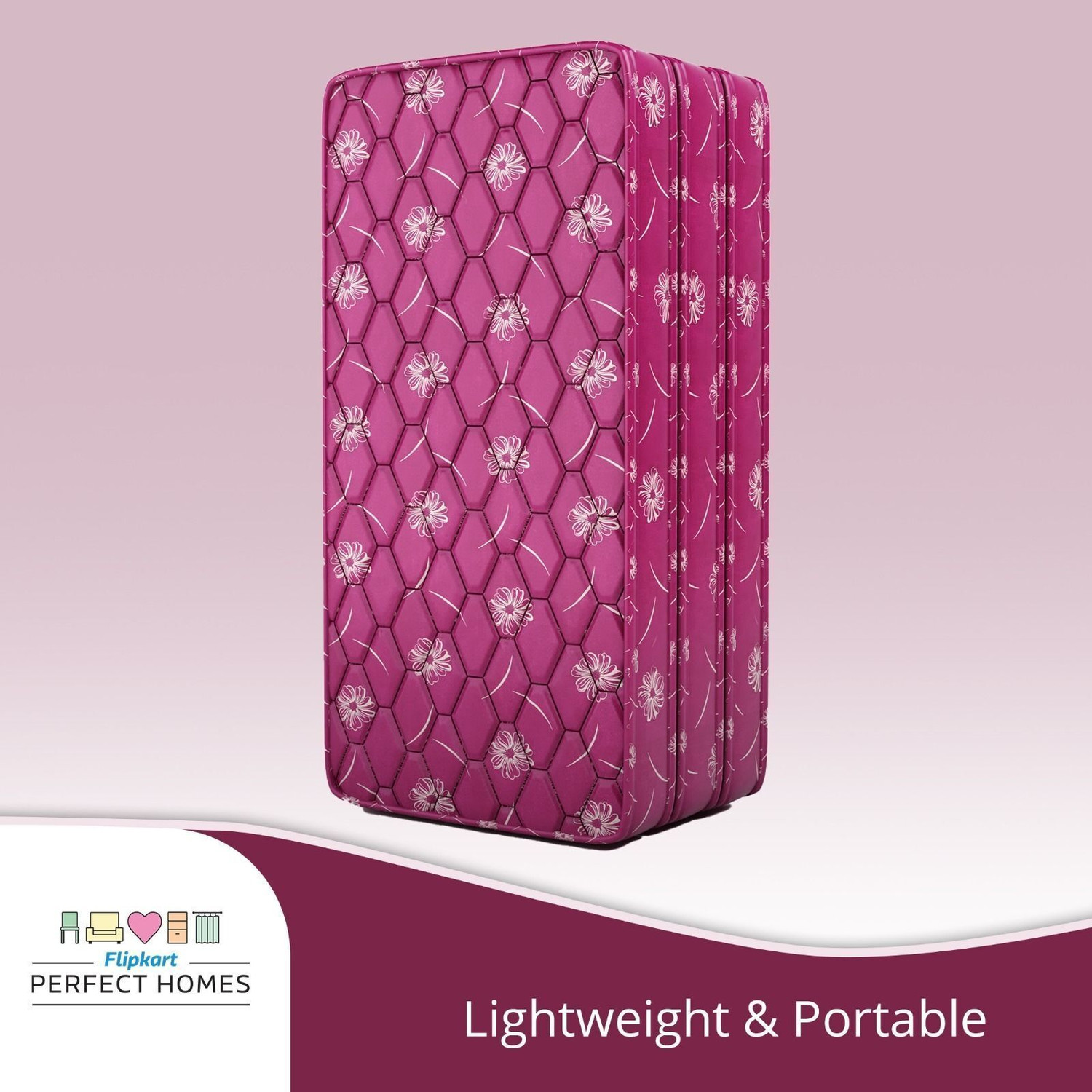 Image of Flipkart Perfect Homes Rise - Three Folding /Travel Mattress 4 inch Single PU Foam Mattress