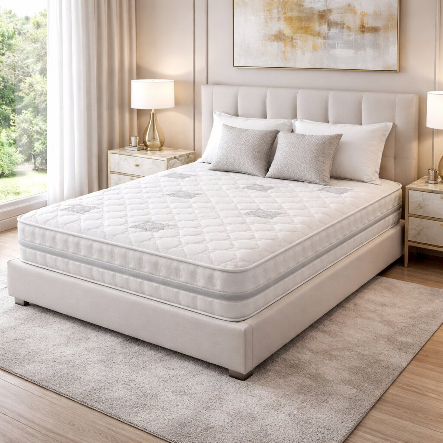 Image of SLEEPSPA LUXEPEDIC Hotel Comfort Mattress with HerbFRESH Technology 6 inch King Pocket Spring Mattress