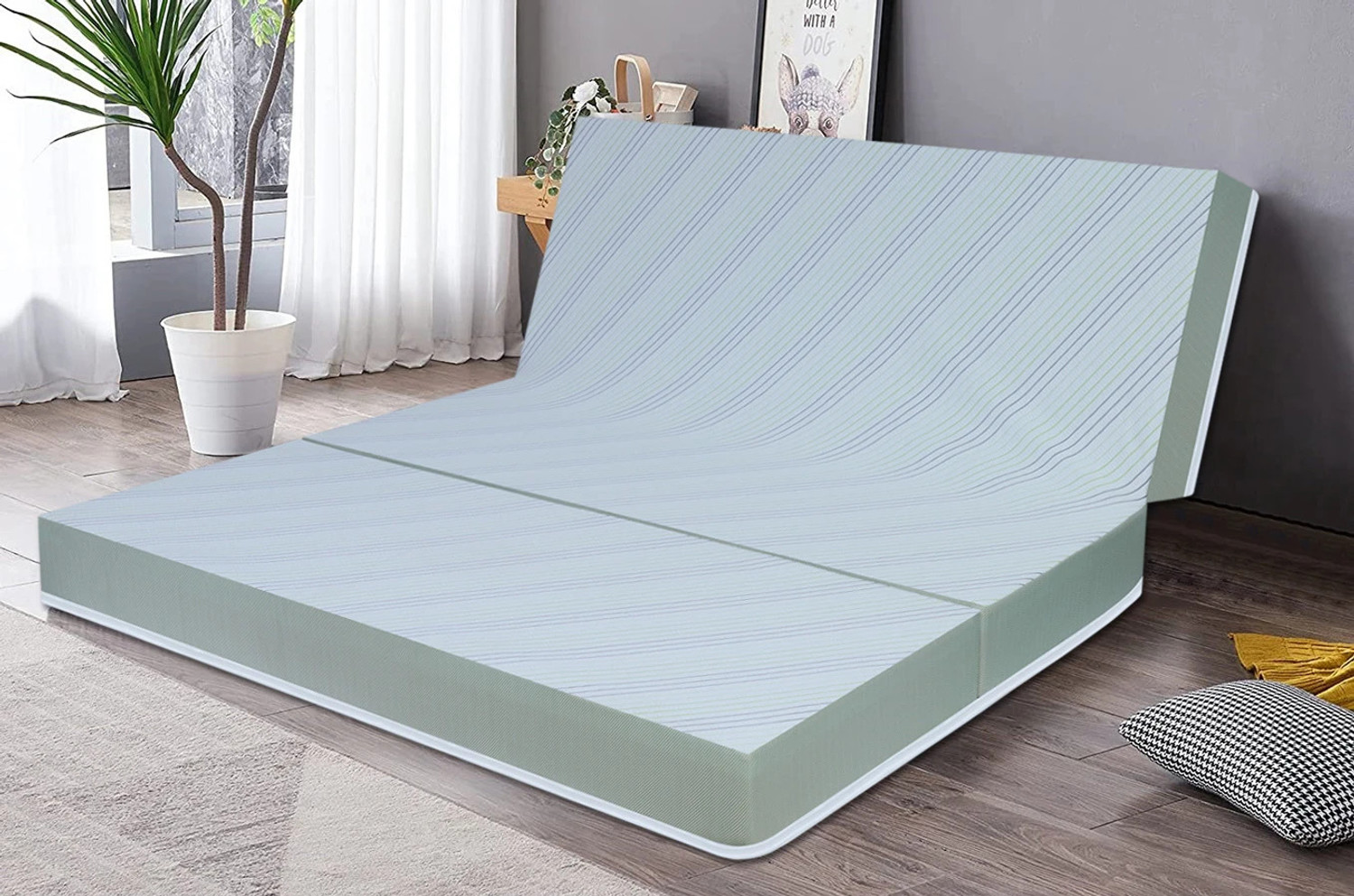 Image of SPRINGTEK 3 Folding /Travel 5 inch Queen PU Foam Mattress