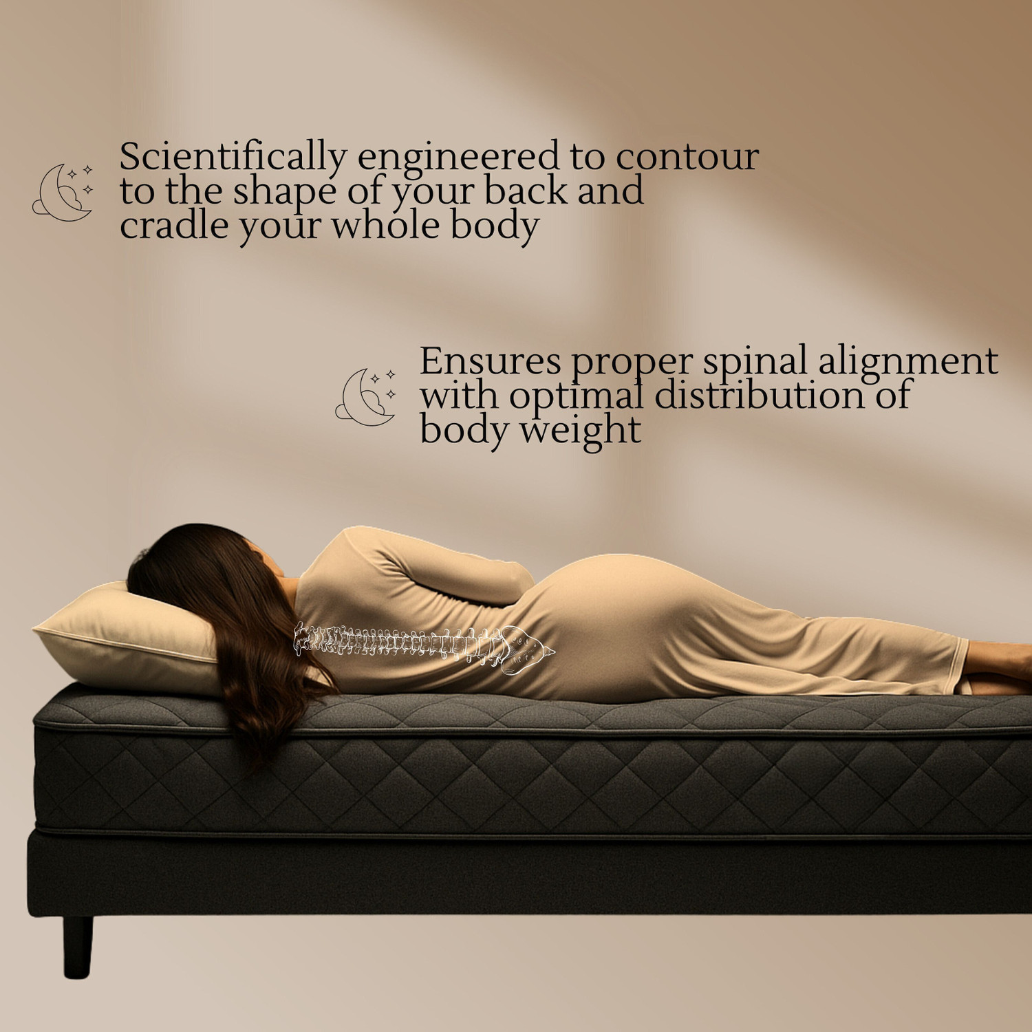 Image of Aeronix Orthopedic Memory Foam Mattress 4 inch King High Resilience (HR) Foam Mattress