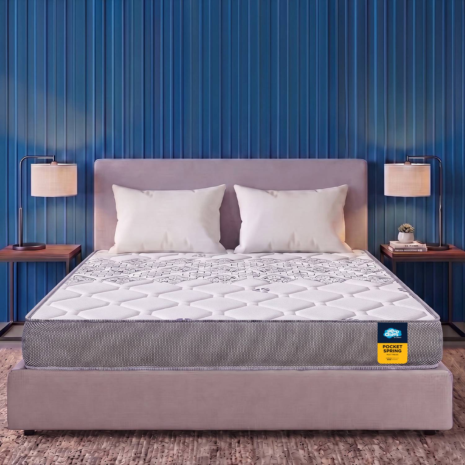 Centuary Sleepables Orthopedic | Zero Partner Disturbance | Medium Firm 10 inch Double Pocket Spring Mattress