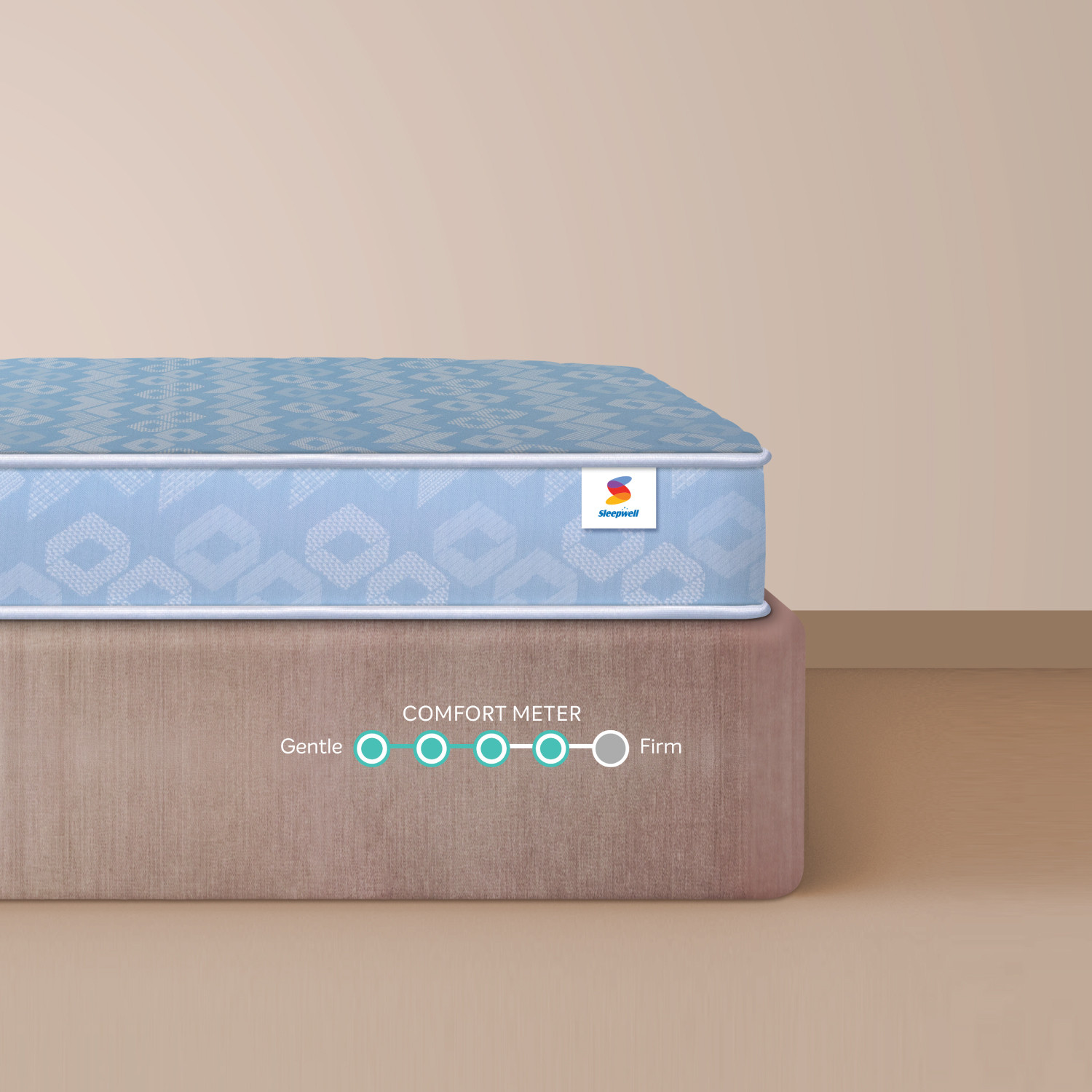 Image of Sleepwell Ortho, Medium Firm, Orthopedic Support, Anti-Microbial, 10 Yr Warranty, 8 inch King High Resilience (HR) Foam Mattress