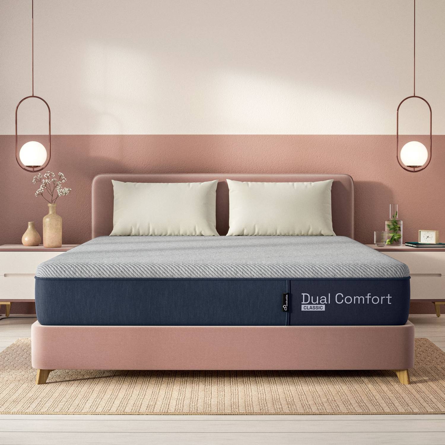 Wakefit Dual Comfort - Reversible Hard & Soft 4 inch Queen High Resilience (HR) Foam Mattress