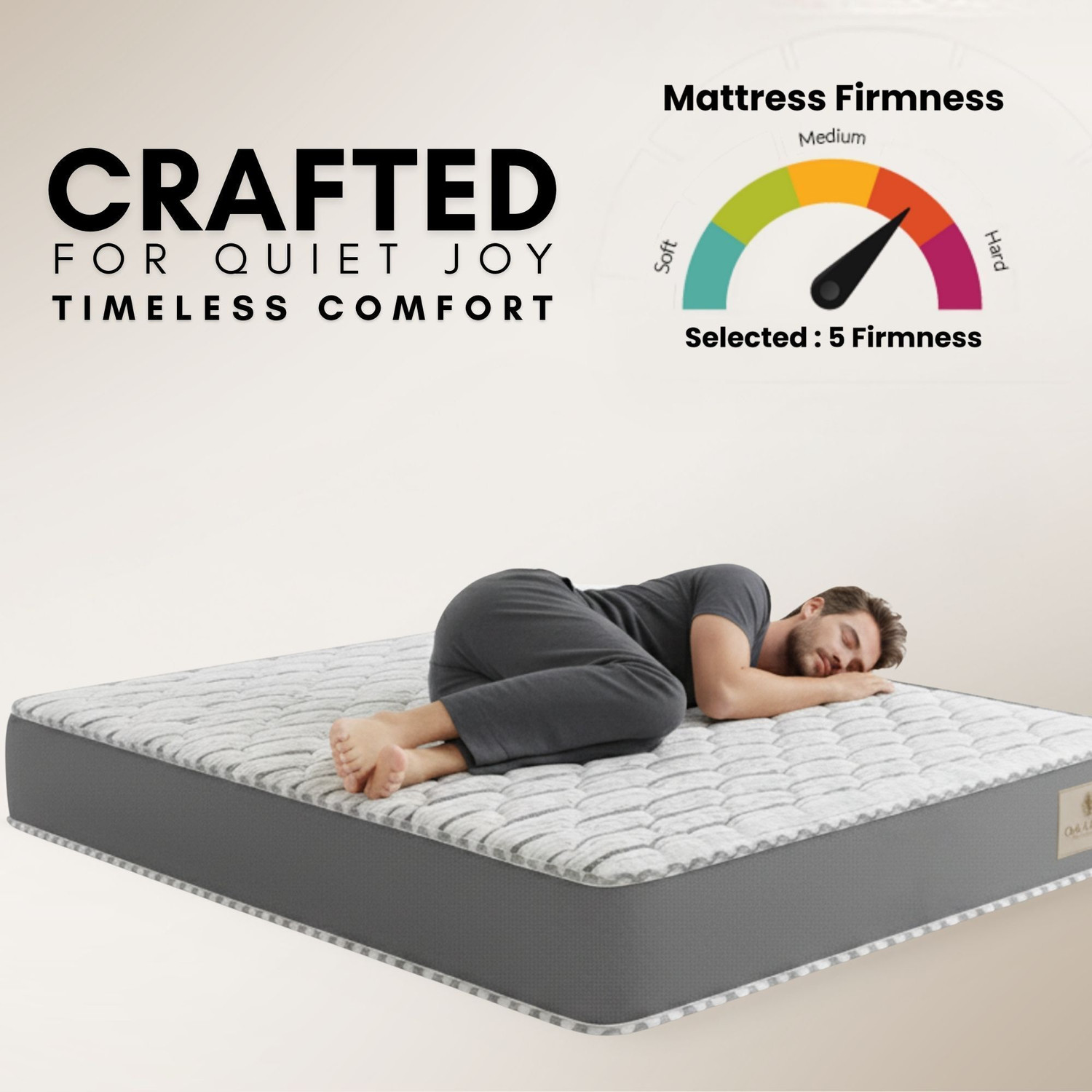 Image of Oak&Loom Comfort Soft Foam | Knitted Fabric 5 inch Double High Density (HD) Foam Mattress