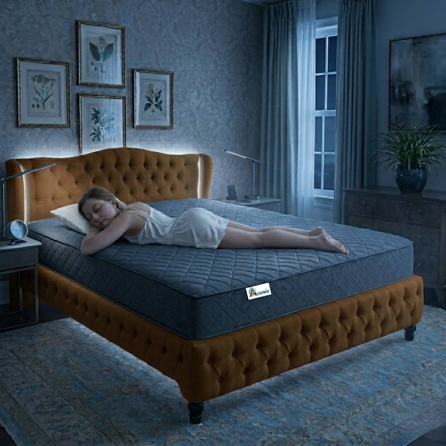 Aeronix Dual Comfort - Hard & Soft 8 inch Single High Resilience (HR) Foam Mattress