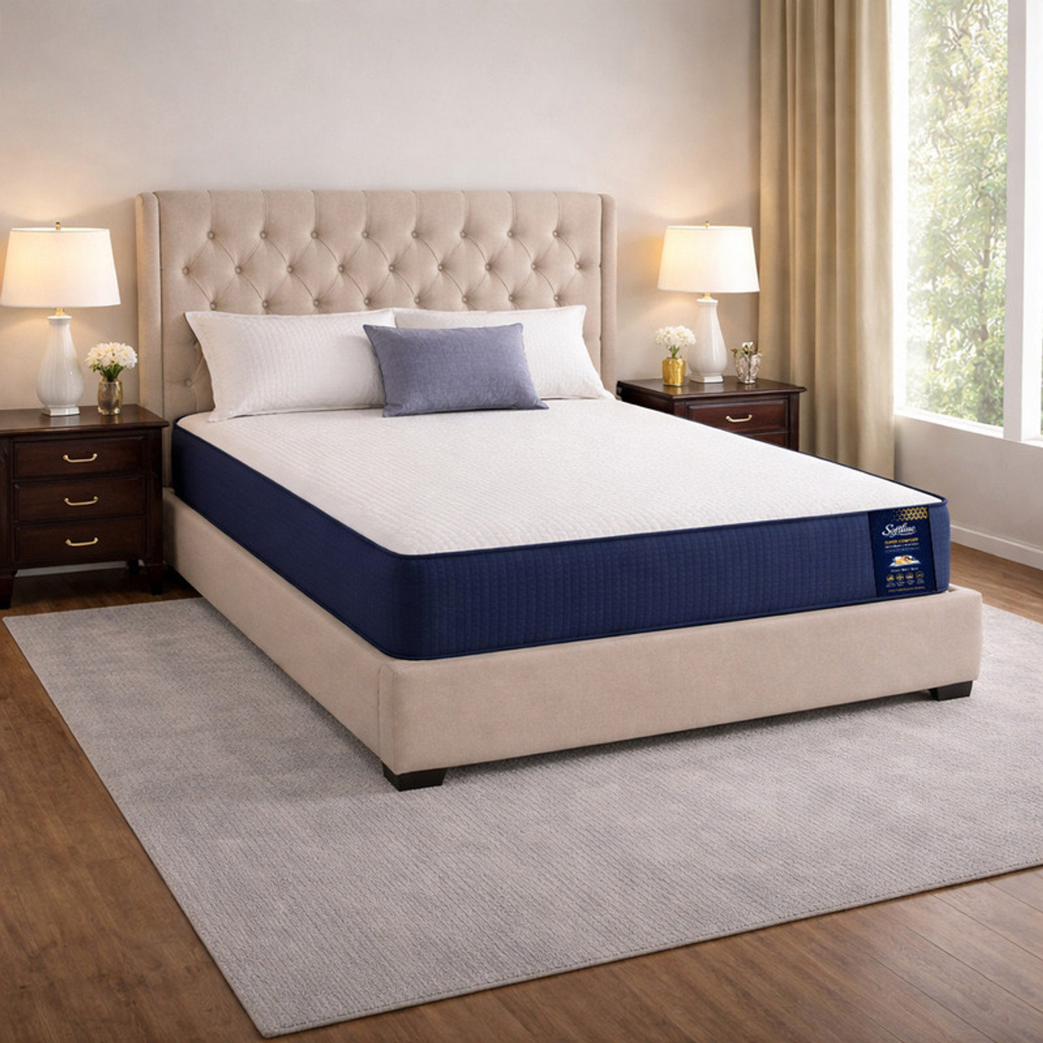 Image of SOFTLINE Hybrid Latex Orthopedic Mattress | Latex Foam Comfort | Spine & Back Support 6 inch Single High Density (HD) Foam Mattress